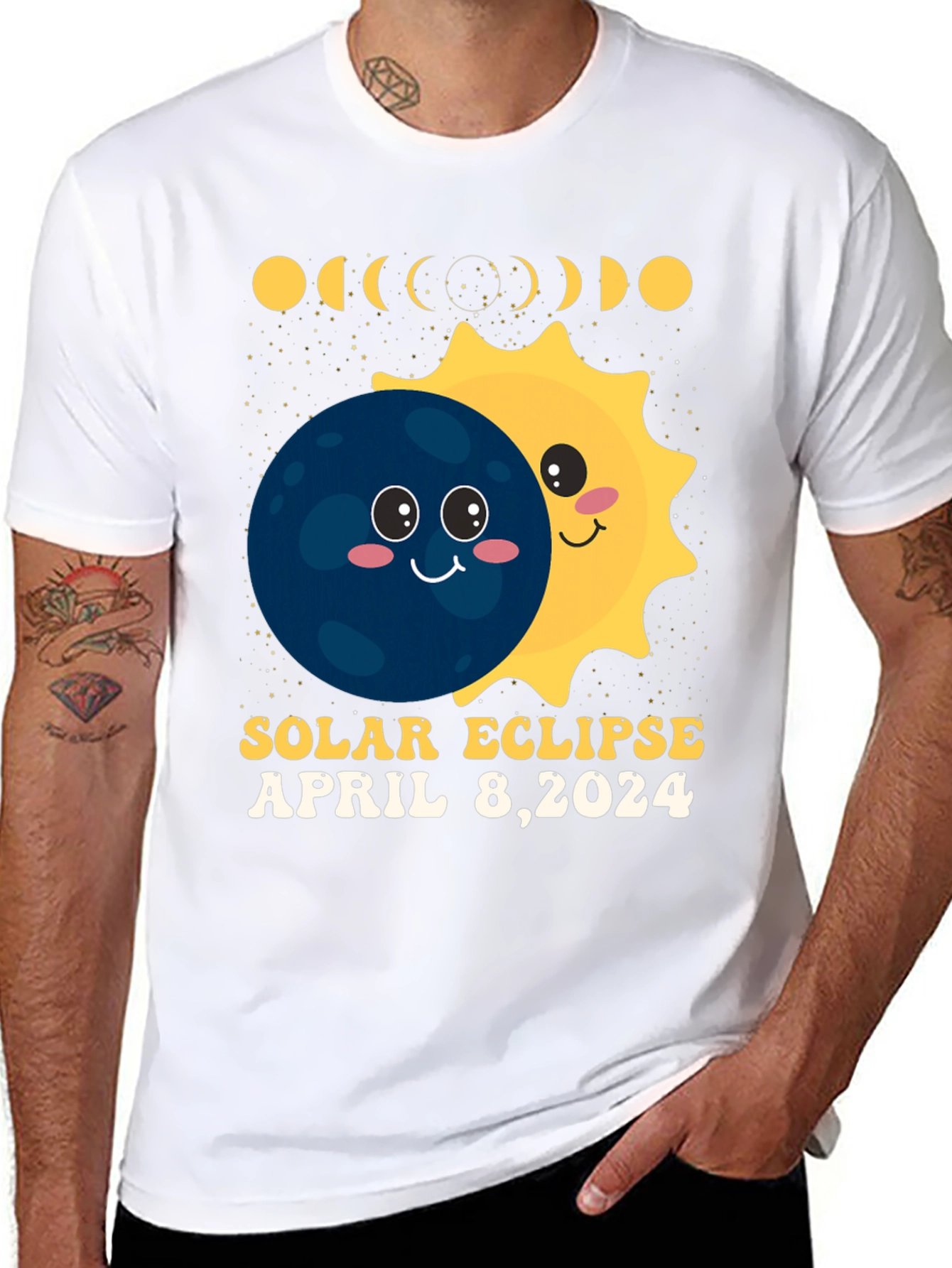 Black Solar Eclipse April 8, 2024 T-Shirt view 8