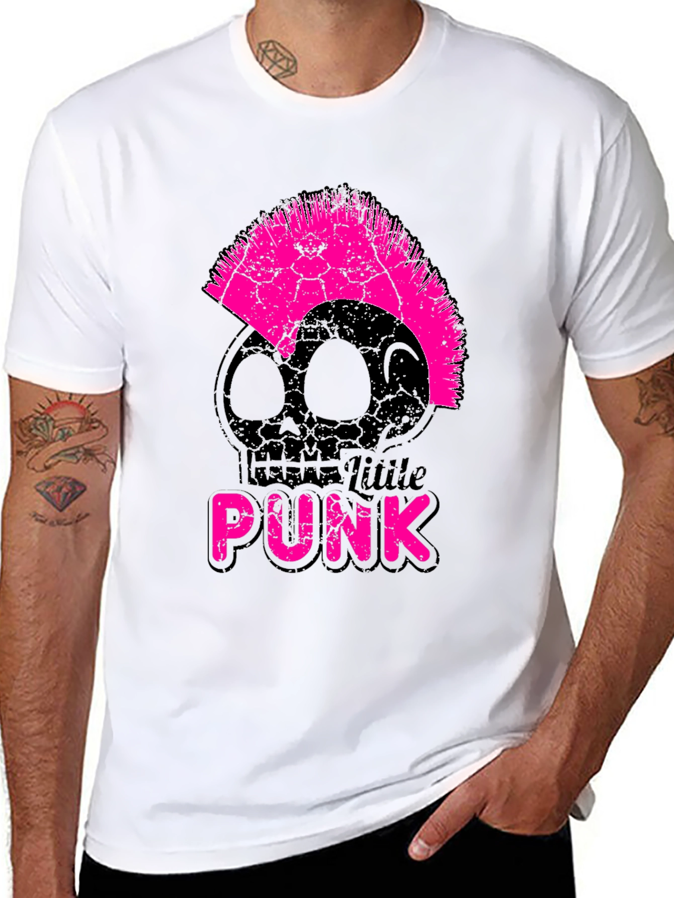 Black Little Punk Skull T-Shirt view 8