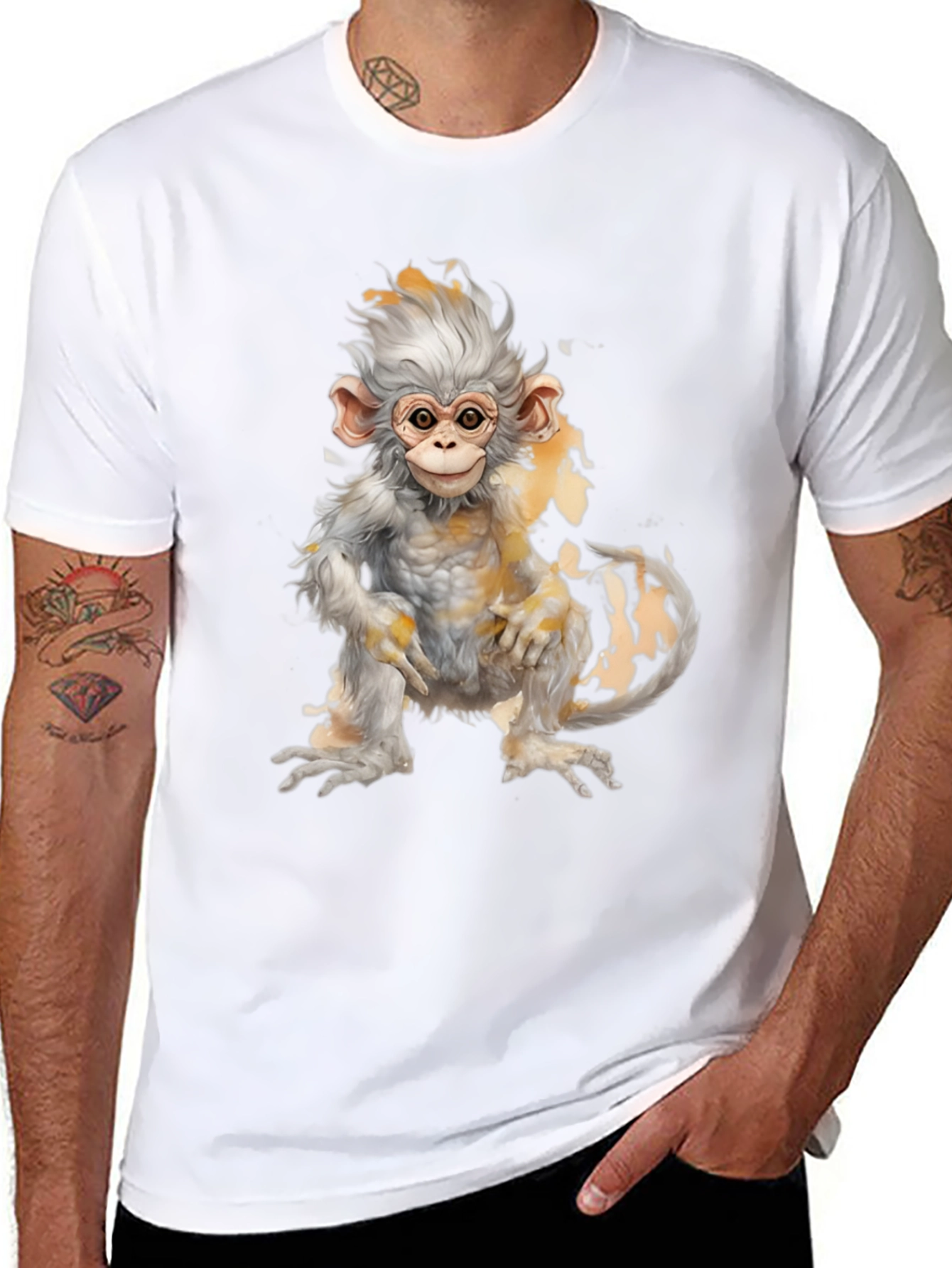 Black Monkey Graphic Tee - Soft Cotton Blend view 8
