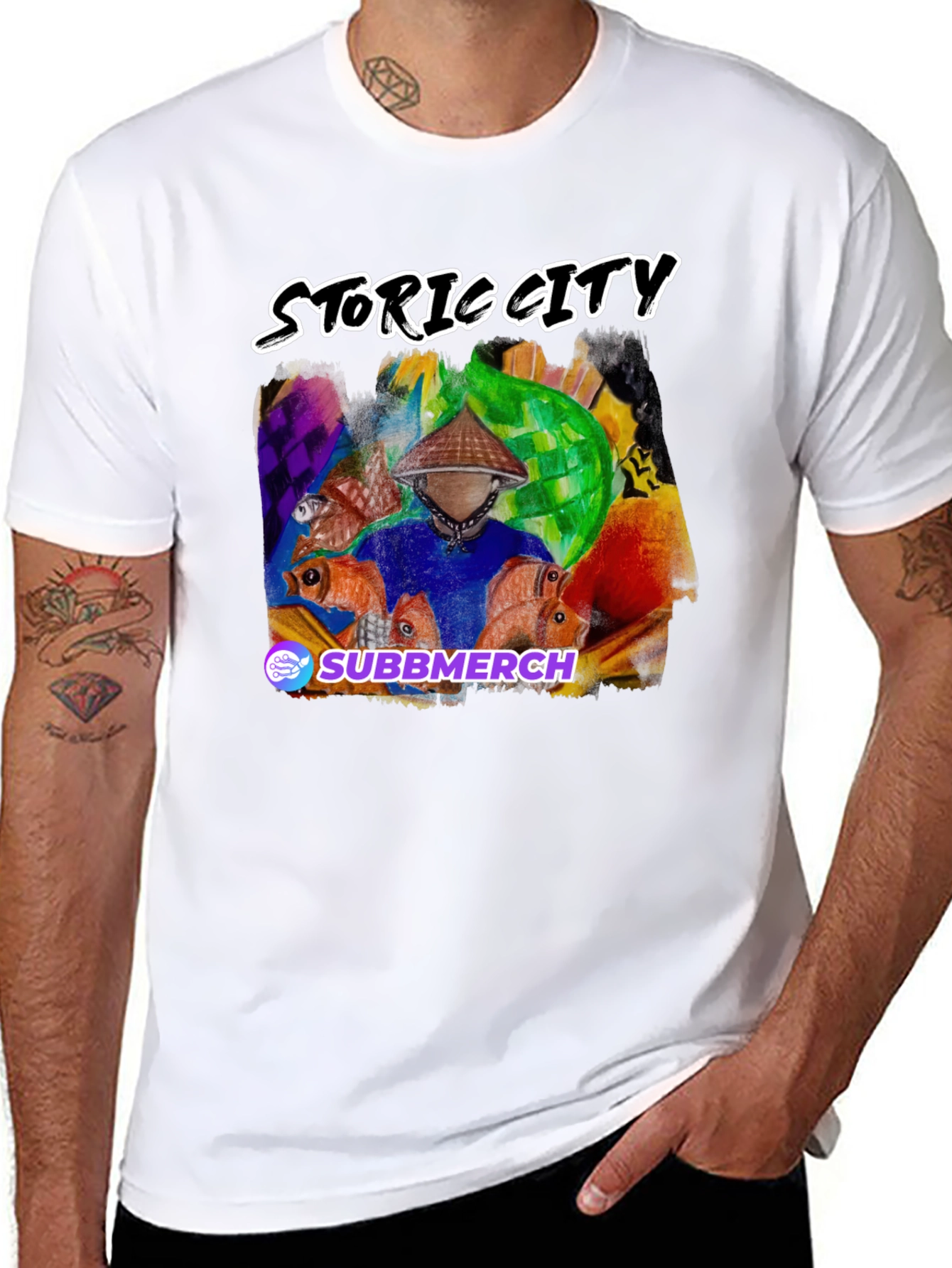 Black Storig City Graphic Tee - Unique Design view 8