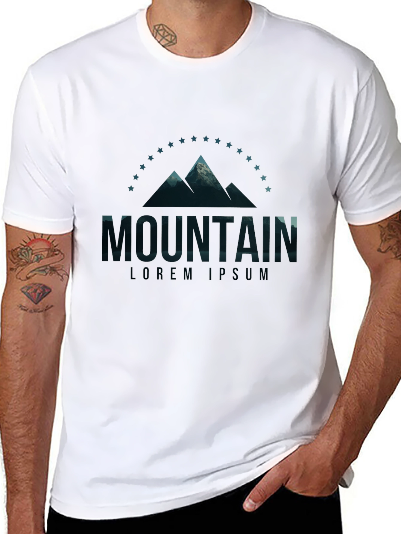 Mountain Graphic Print Men's Tee - Stylish Casual Comfort - 8