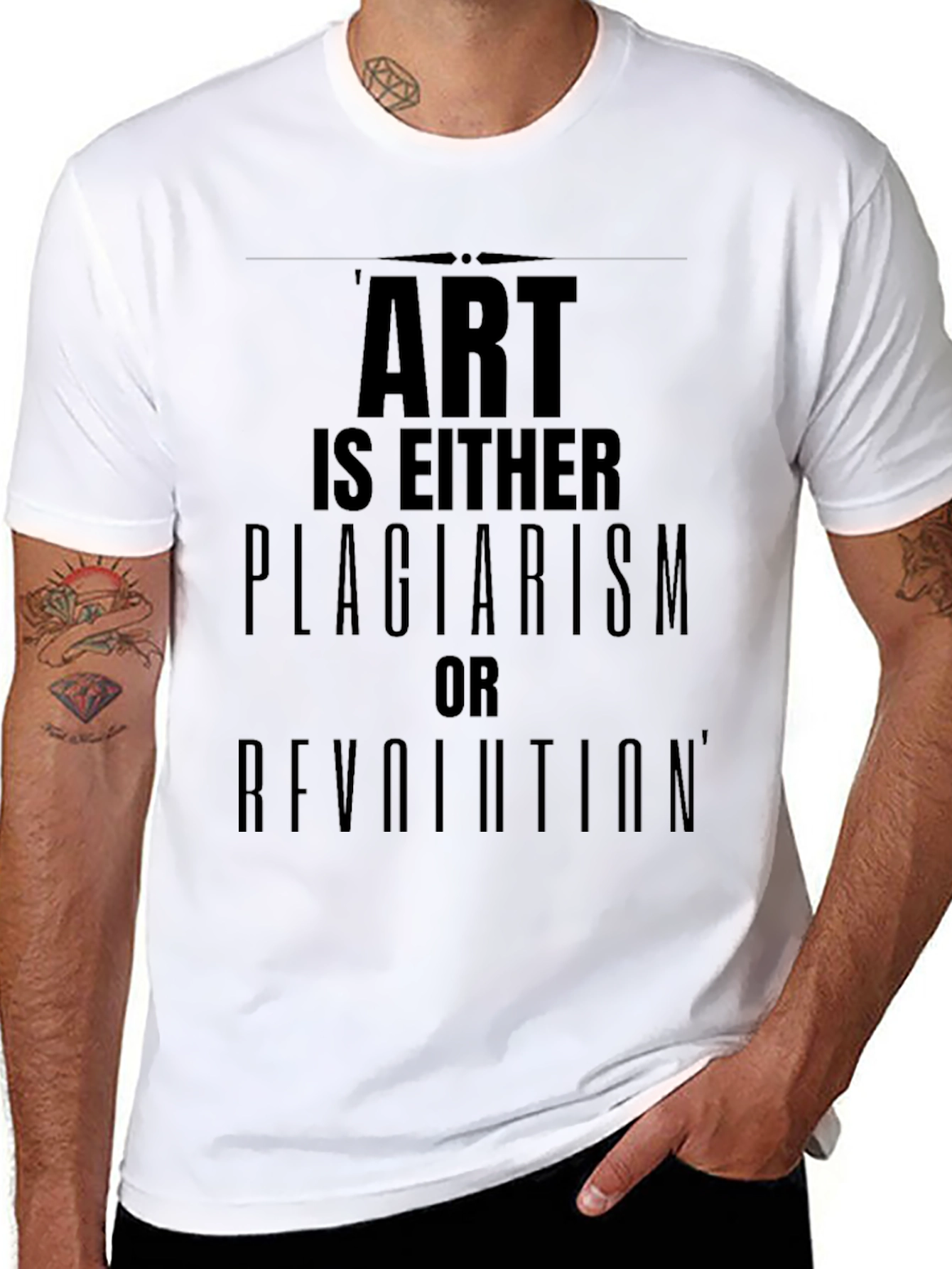 Black Art is Either Plagiarism or Revolution T-Shirt view 8