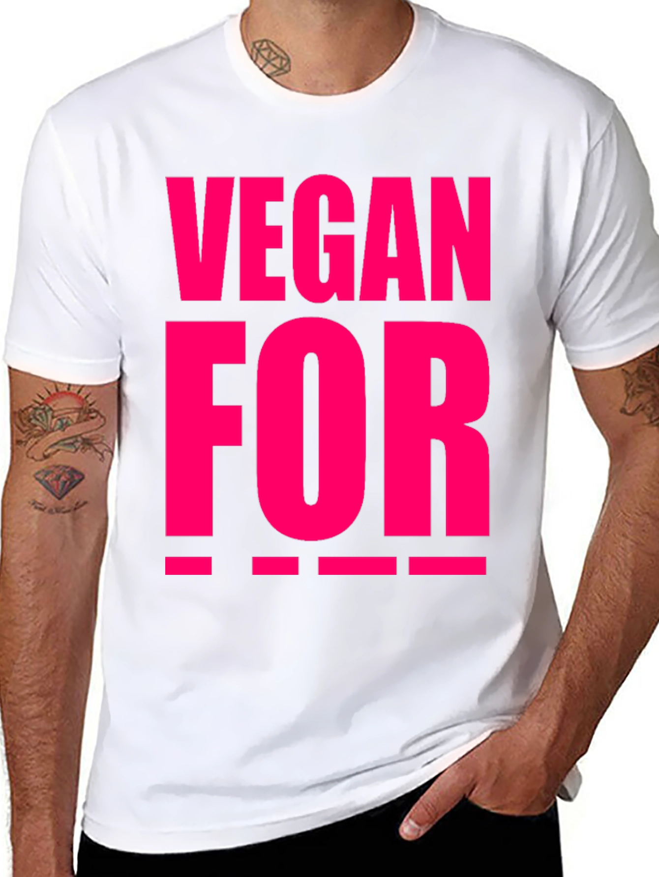 Black Vegan For ___ T-Shirt view 8