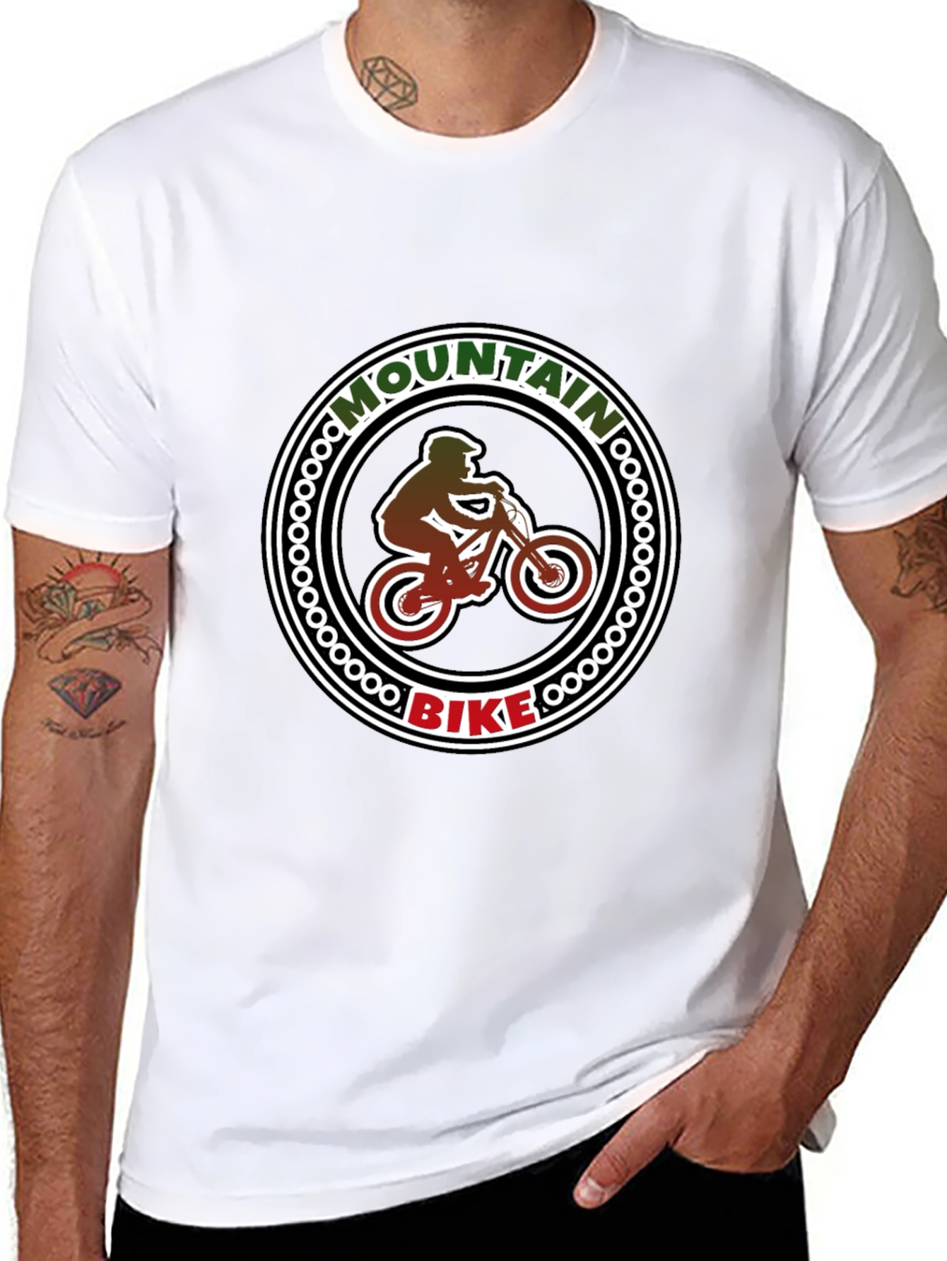 Black Mountain Bike Graphic Tee - Black view 8