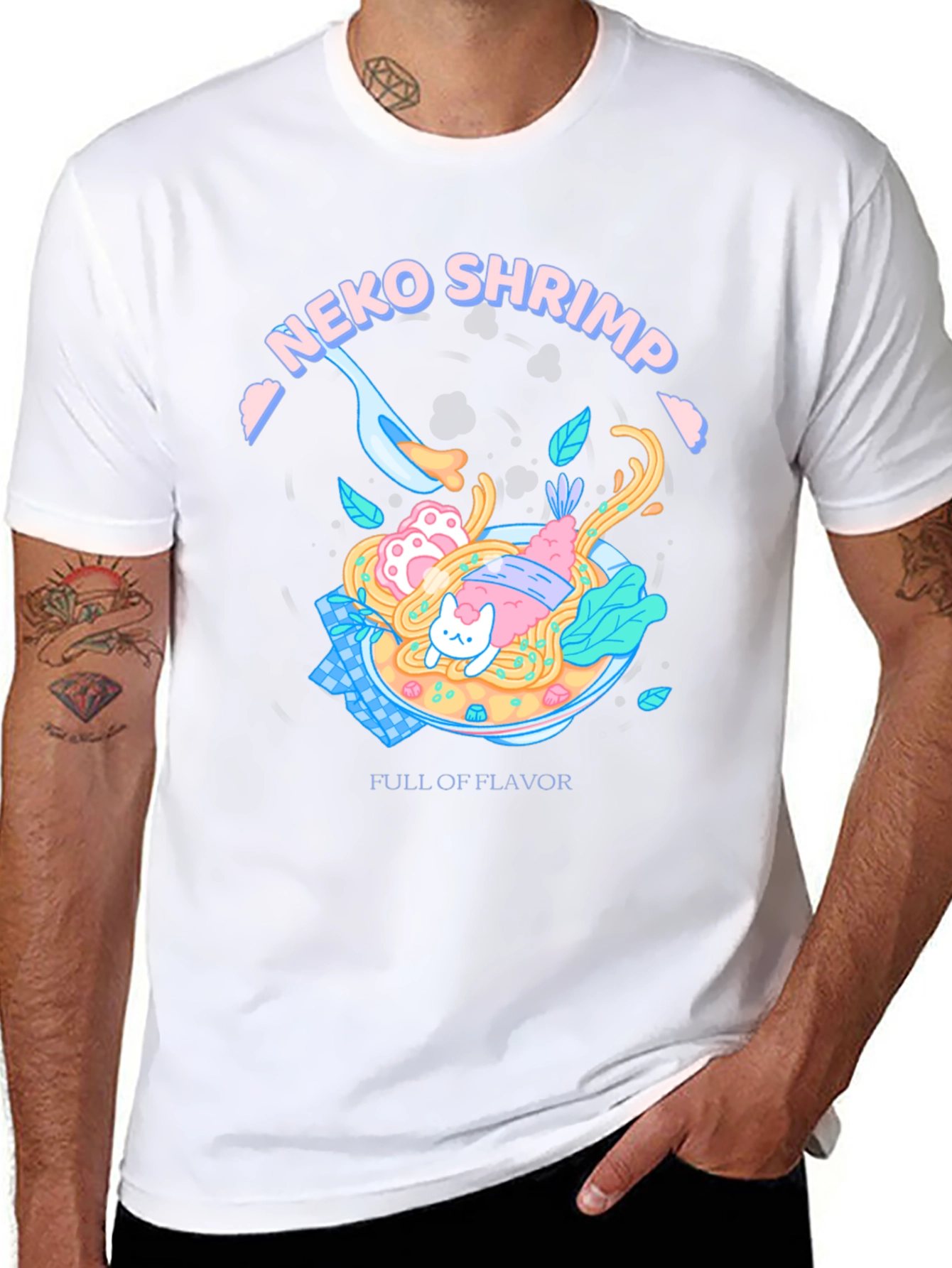 Neko Shrimp Ramen T-Shirt - Full of Flavor! - 8