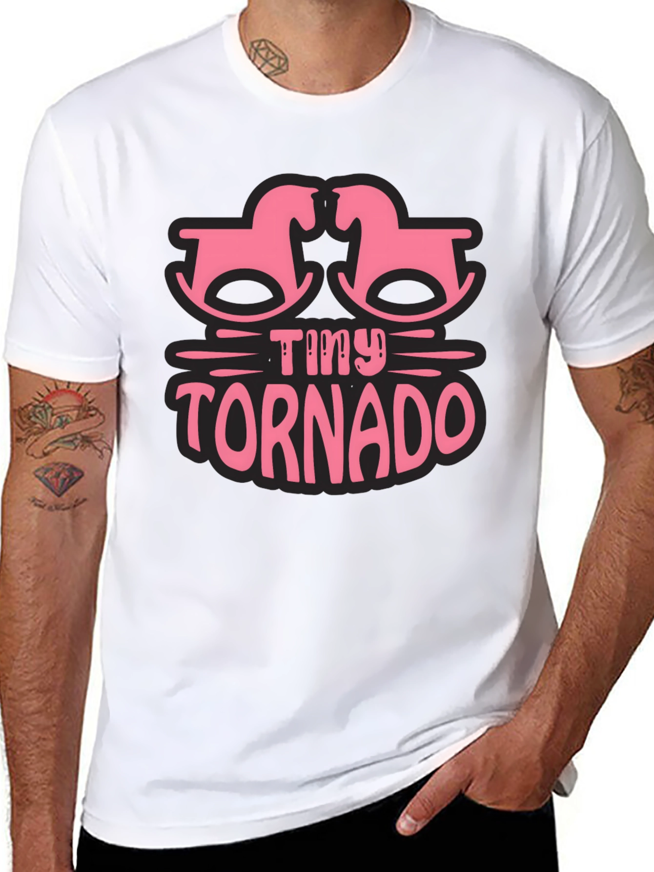 Black Tiny Tornado Rocking Horse Graphic Tee view 8