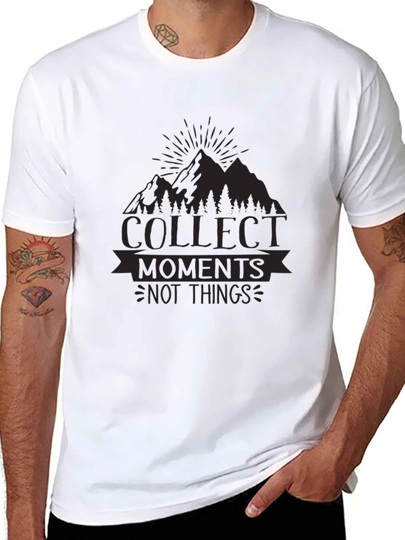 Black Collect Moments Graphic Tee - Black view 8