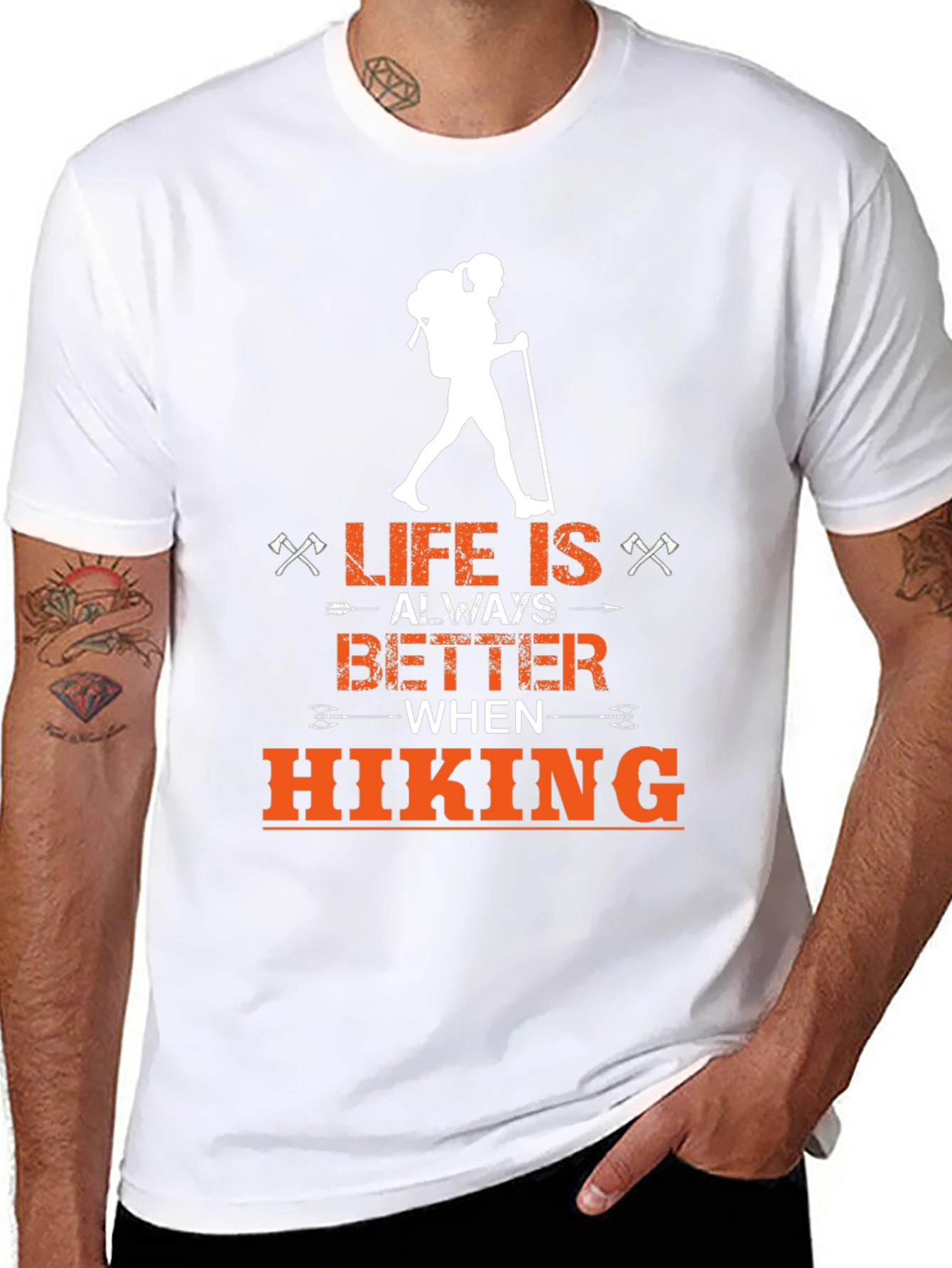 Black Life is Better Hiking Graphic Tee view 8