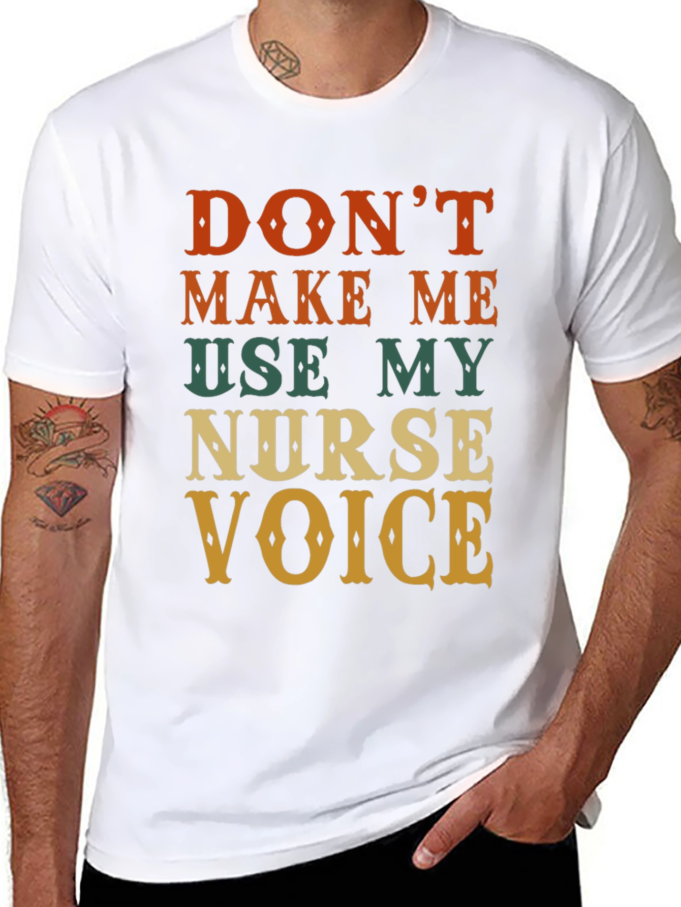 Black Nurse Voice T-Shirt - Funny Novelty Tee view 8