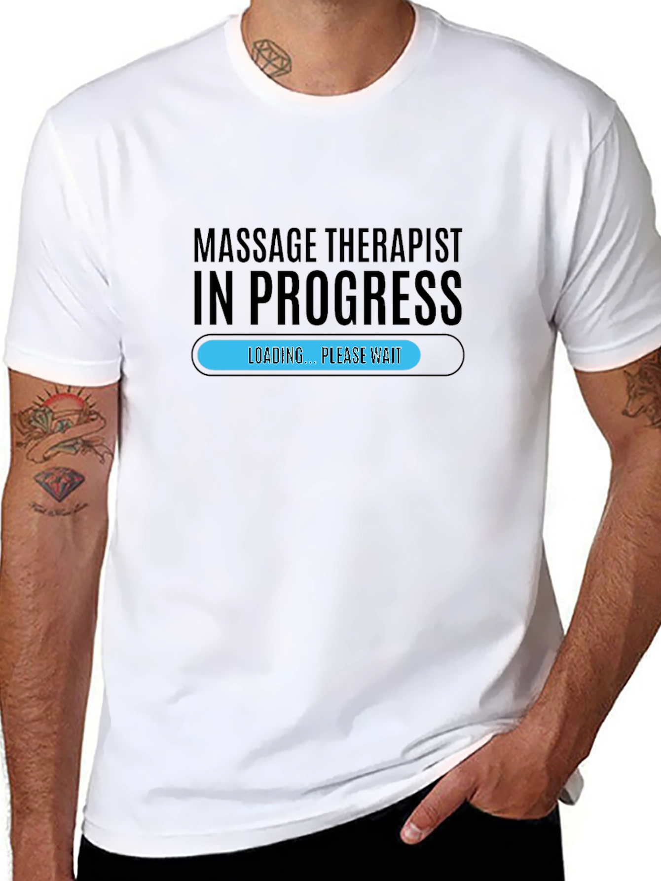 Black Massage Therapist In Progress T-Shirt view 8
