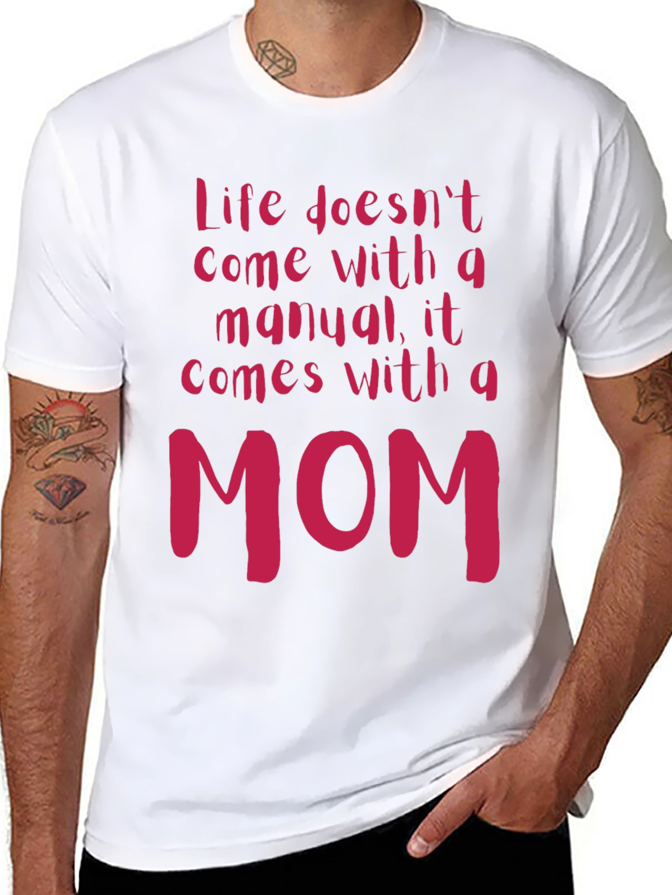 Black Life Comes with a Mom Graphic Tee - Unisex Black T-Shirt view 8