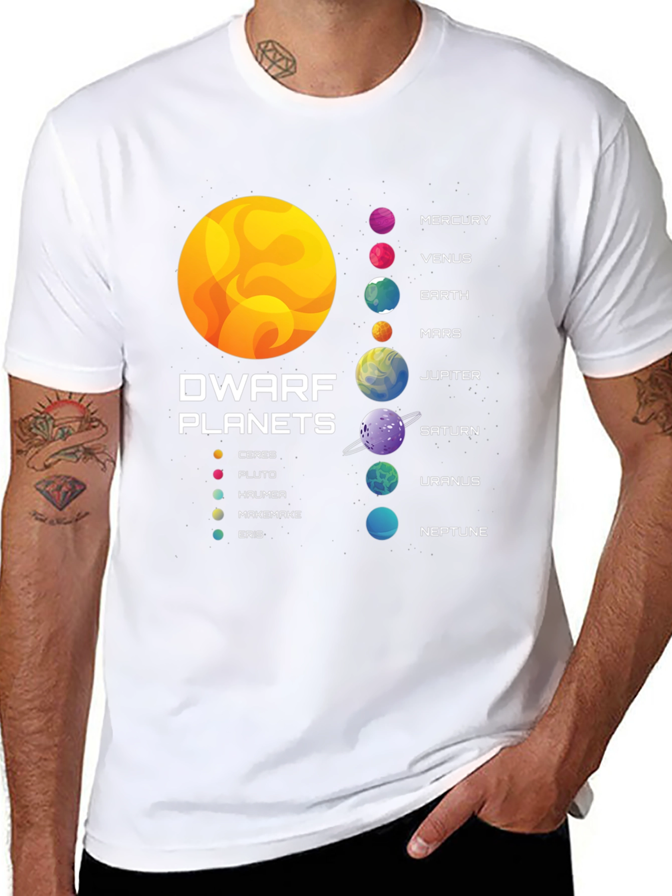 Black Planets Graphic T-Shirt - Astronomy Tee view 8