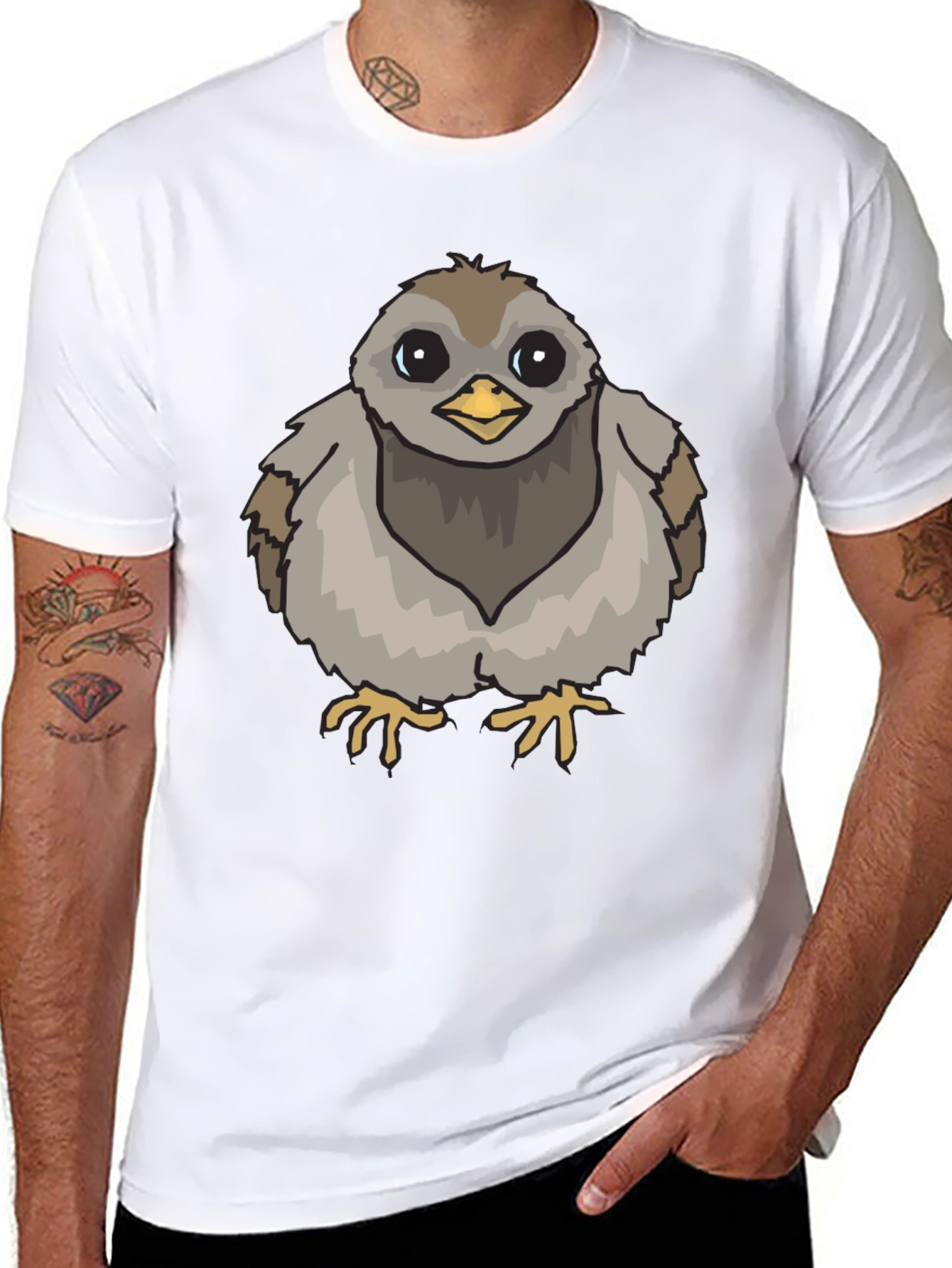 Black Cute Chick Graphic Tee - Soft Cotton T-Shirt view 8