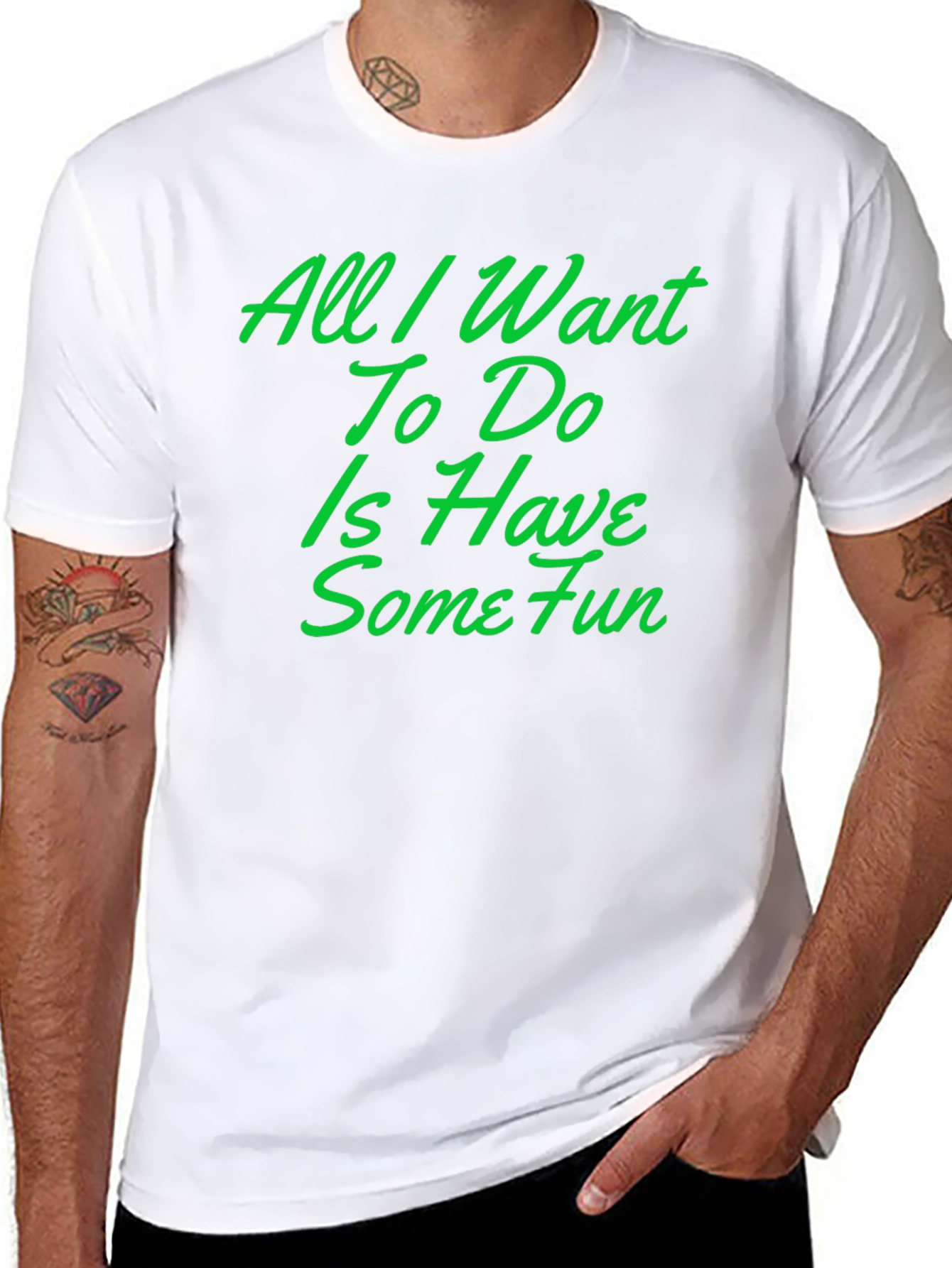 Black Fun T-Shirt: All I Want To Do Is Have Some Fun view 8