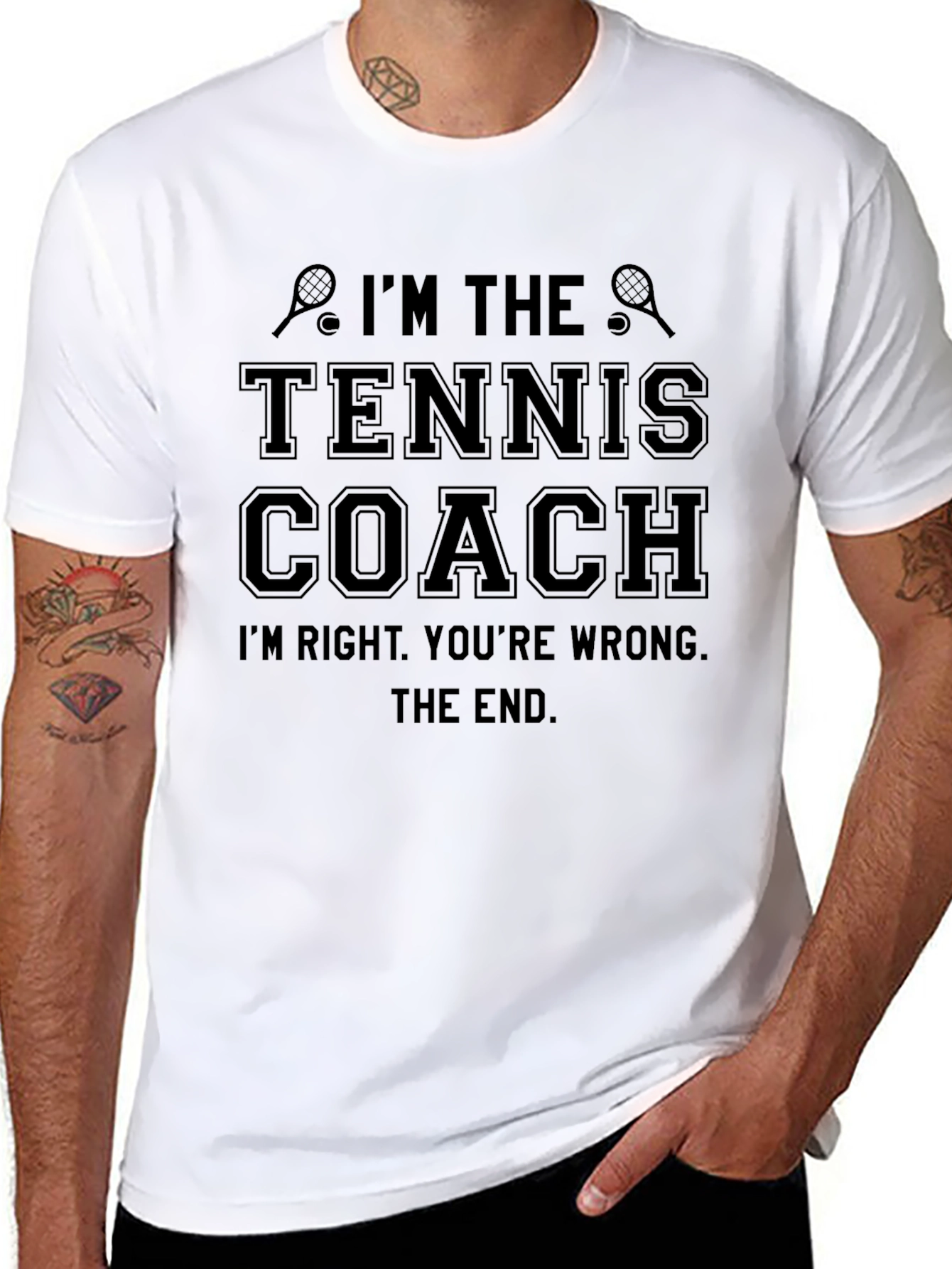 Black I'm The Tennis Coach T-Shirt, Funny Tennis Gift view 8