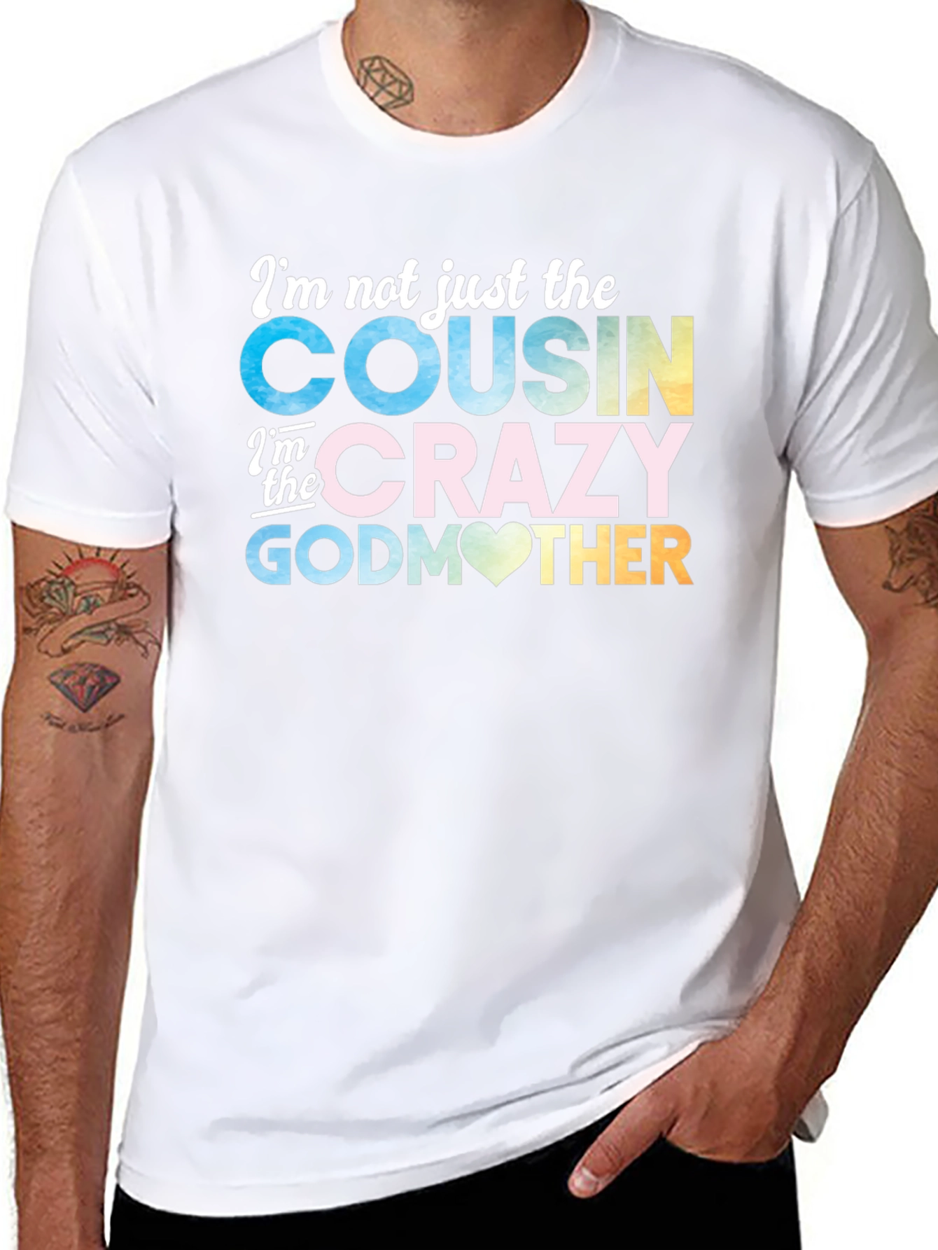 Black Crazy Godmother Cousin T-Shirt view 8