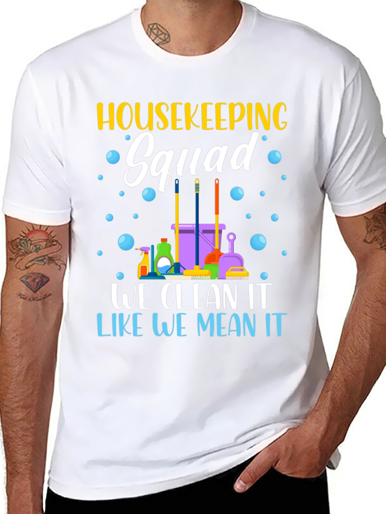Black Housekeeping Squad Graphic T-Shirt view 8