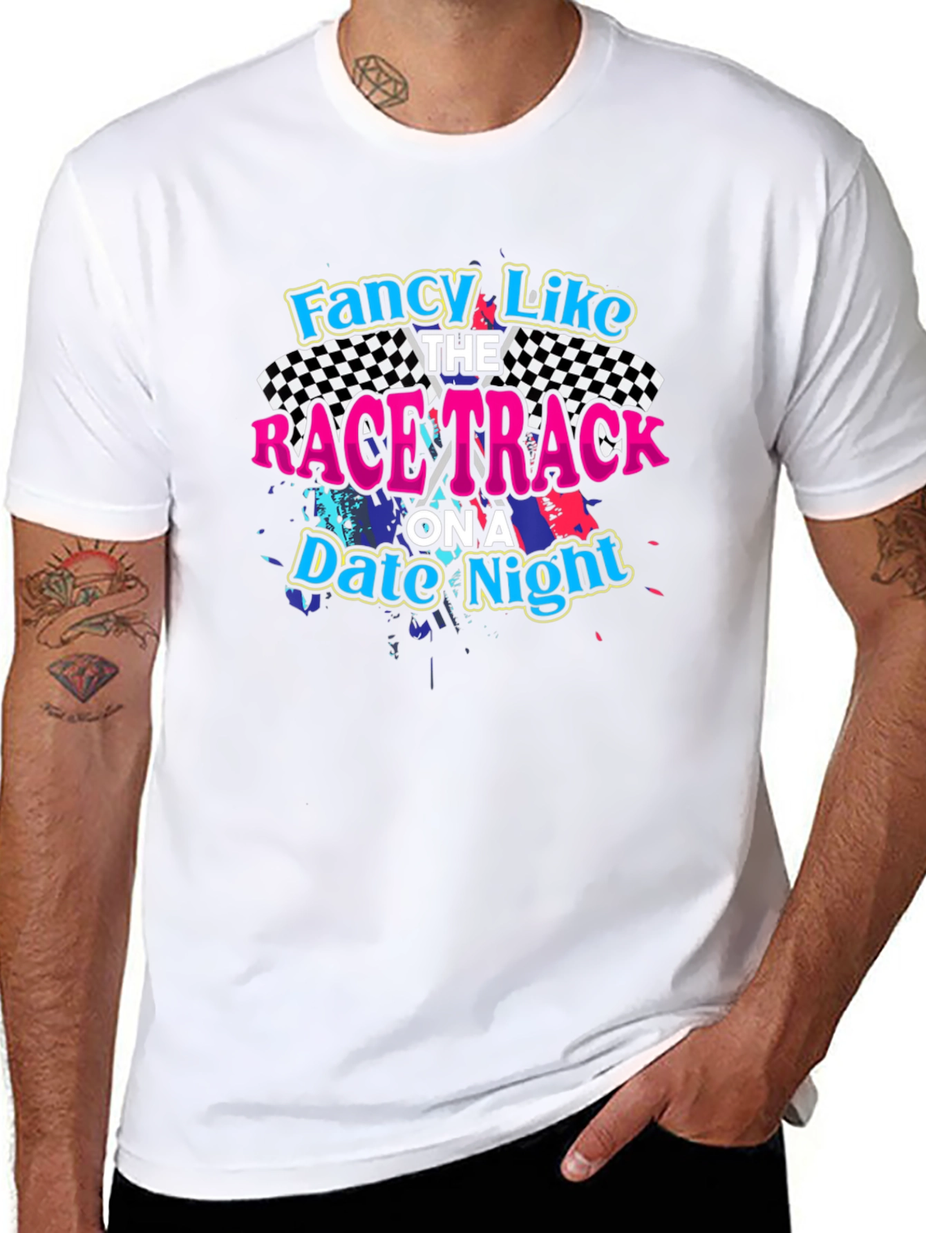 Black Fancy Like the Race Track T-Shirt view 8