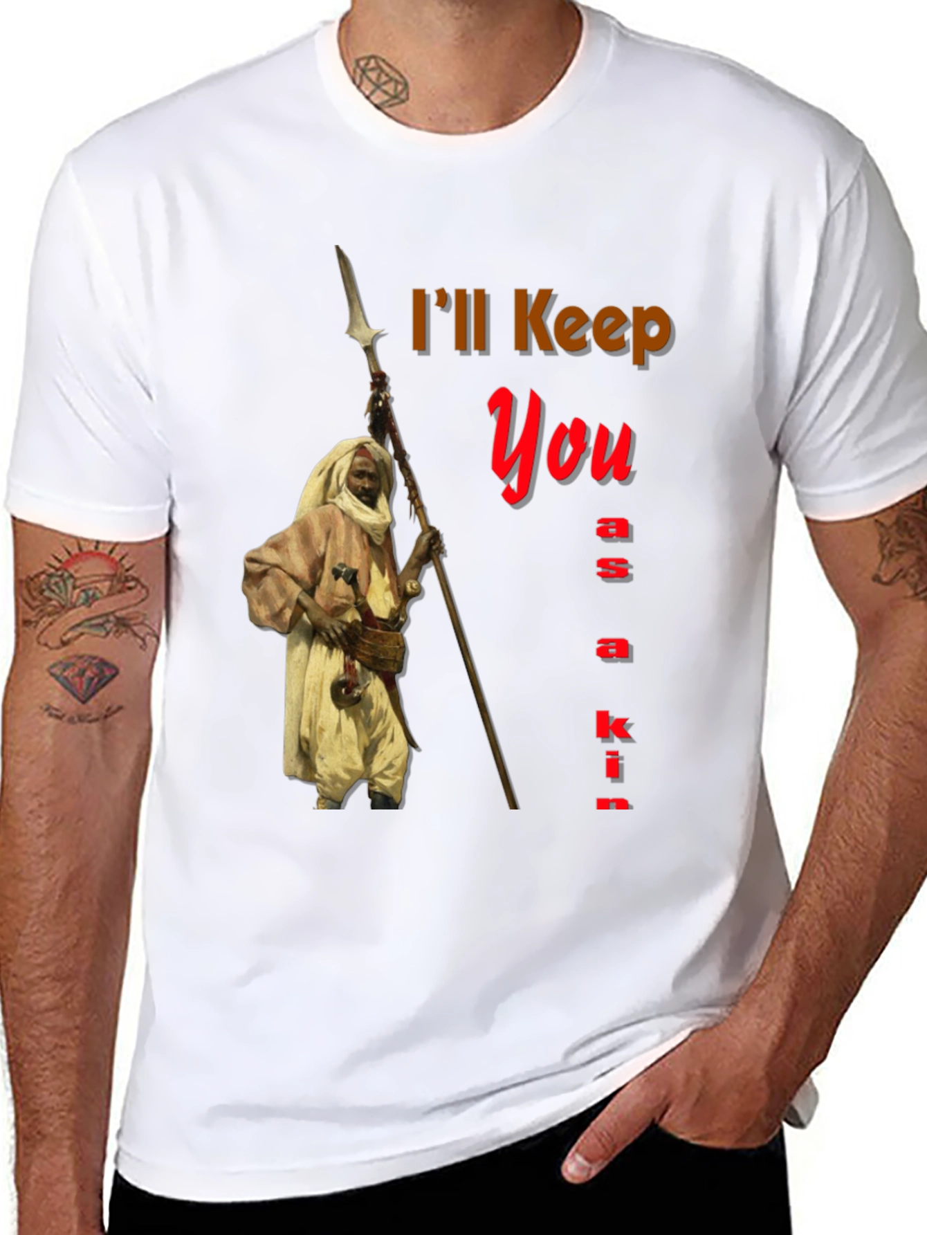 Black I'll Keep You as a Kin Graphic Tee view 8