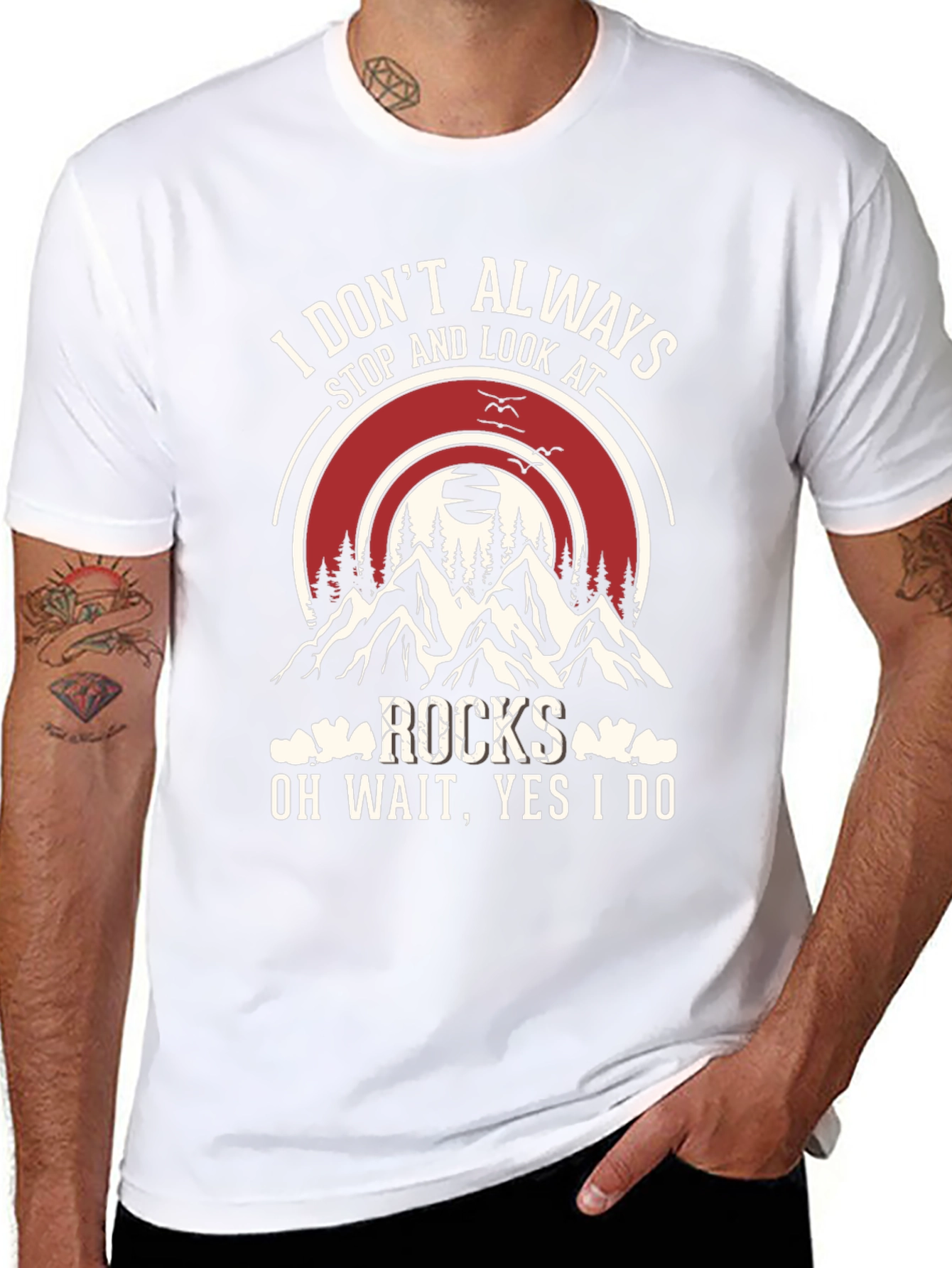 Black Rocks Graphic T-Shirt: Stop and Look Always! view 8