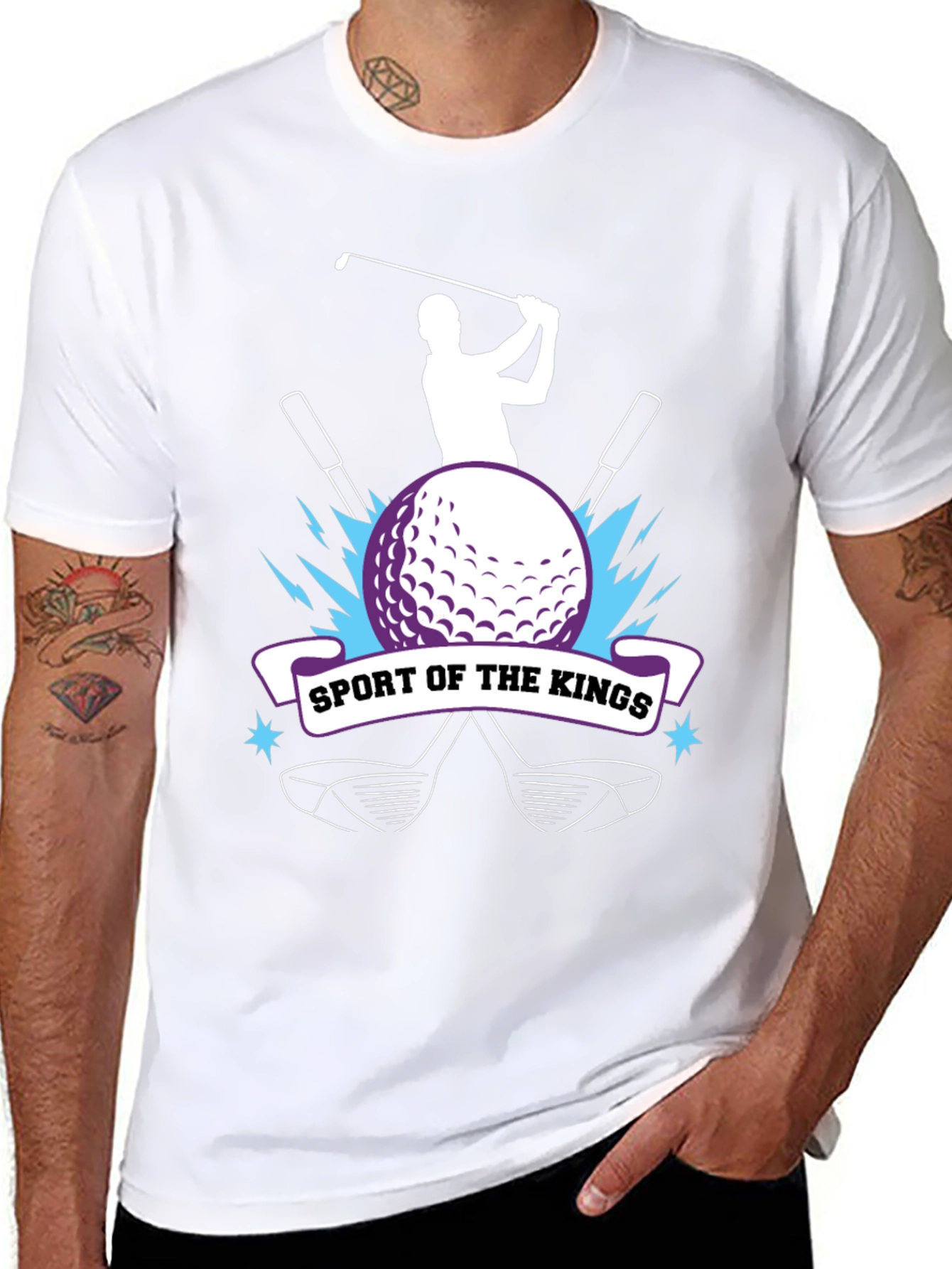 Black Golf Sport of Kings T-Shirt view 8