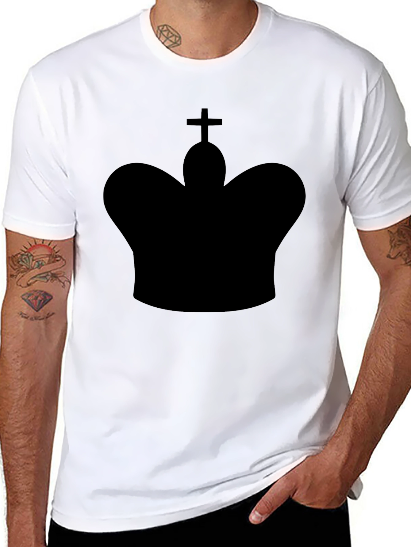 Black King Chess Piece Graphic Tee - Black view 8