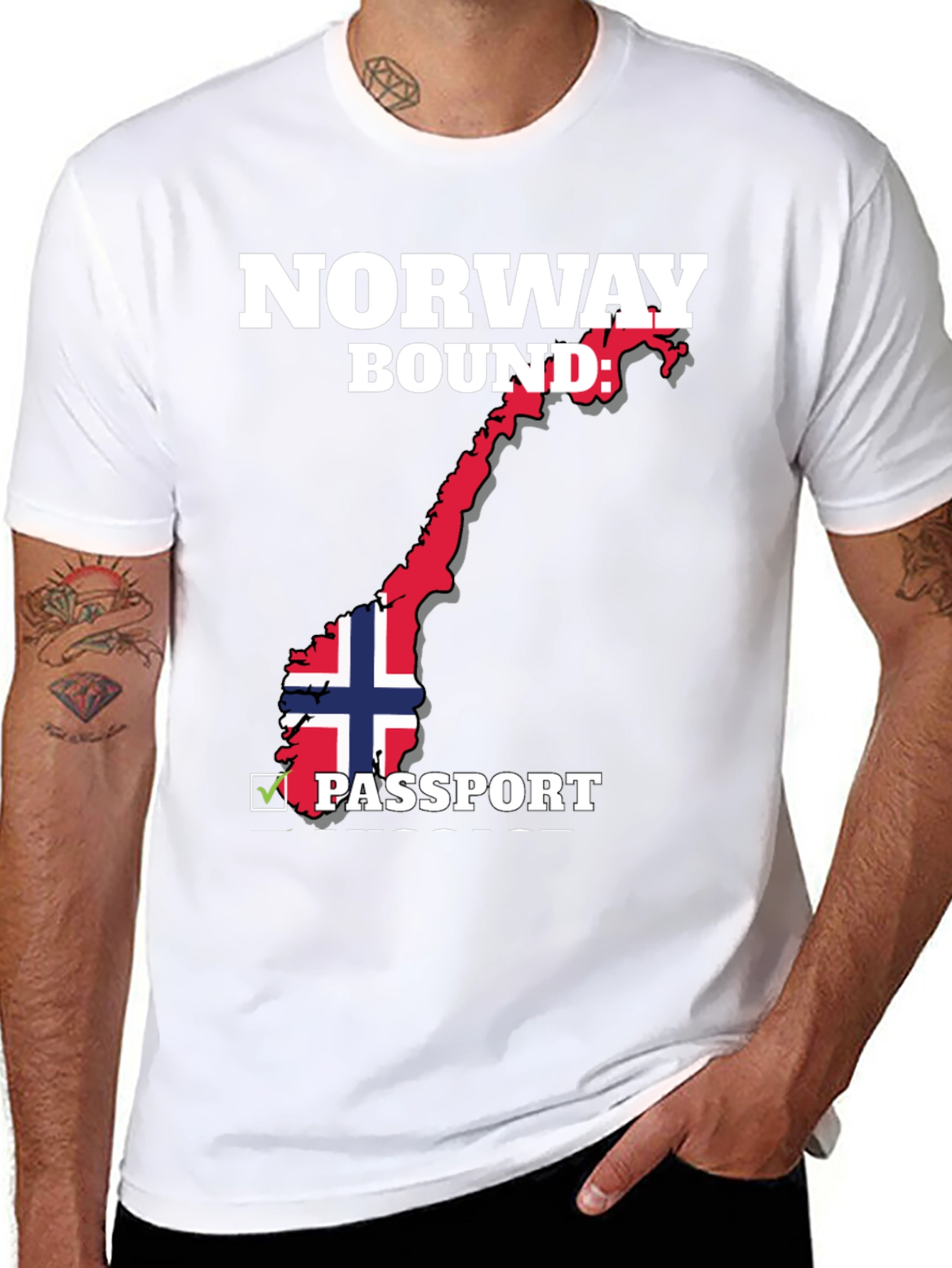 Norway Bound Passport T-Shirt - Black - 8