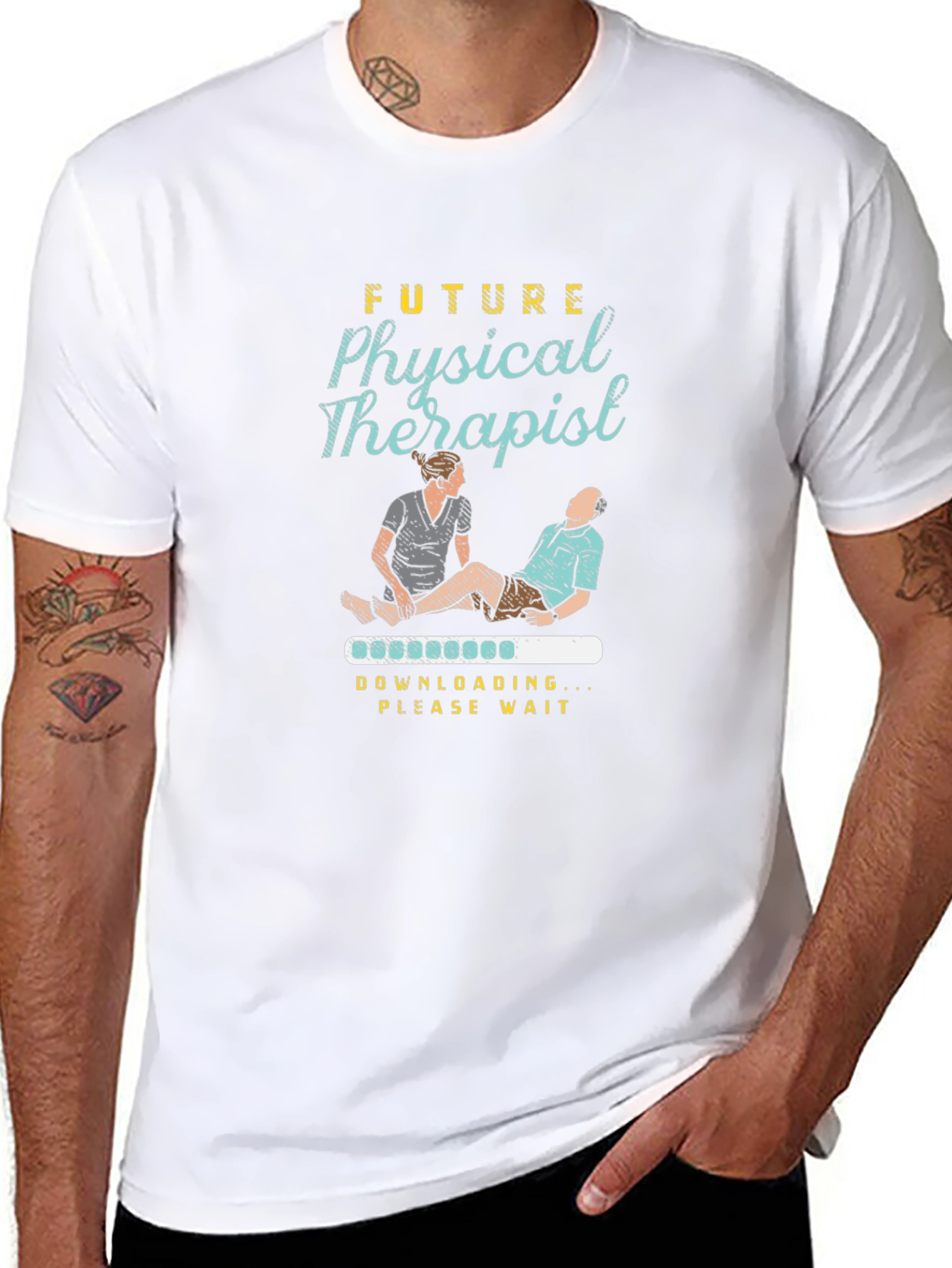 Black Future Physical Therapist Novelty T-Shirt view 8