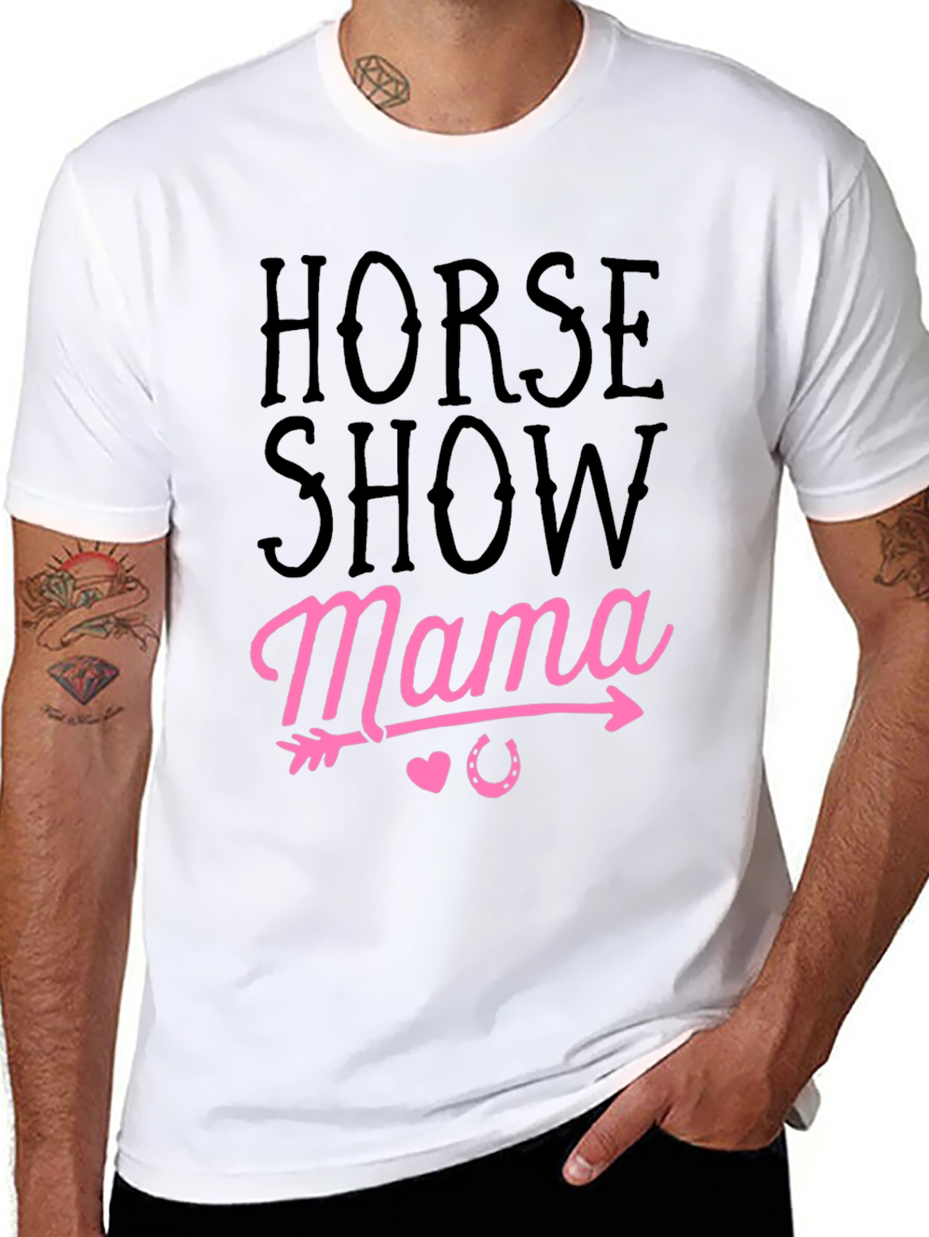 Horse Show Mama Black Graphic Tee - 8