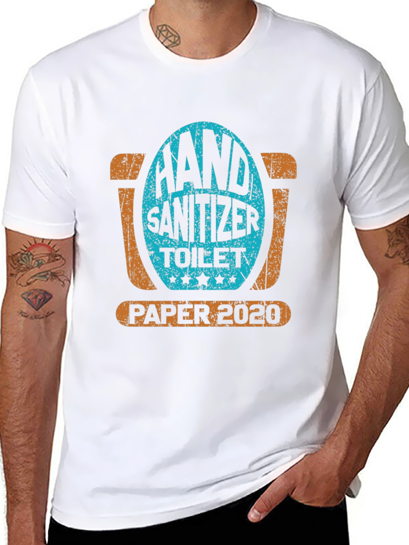 Black Hand Sanitizer Toilet Paper 2020 T-Shirt view 8