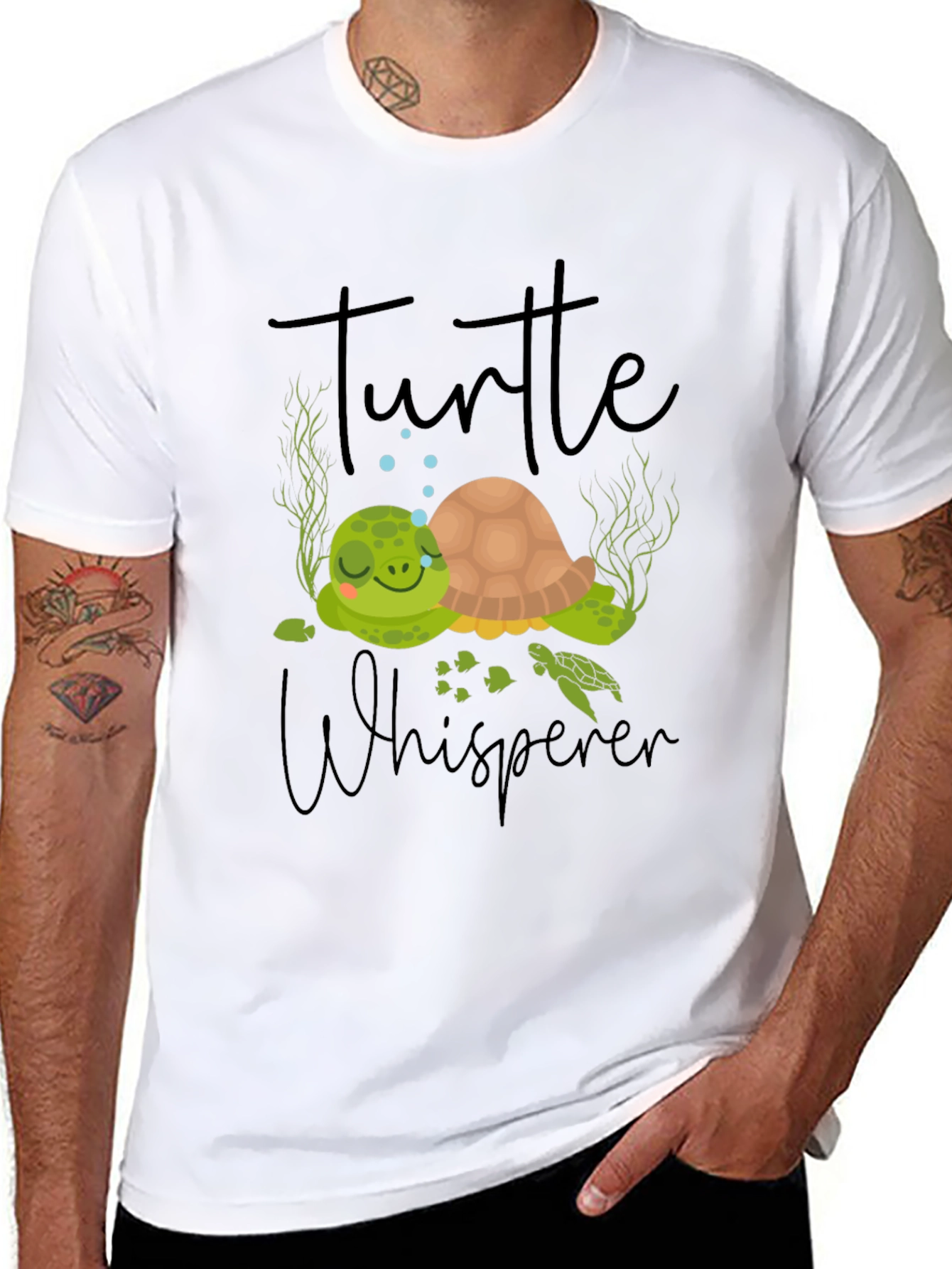 Black Turtle Whisperer Graphic Tee view 8