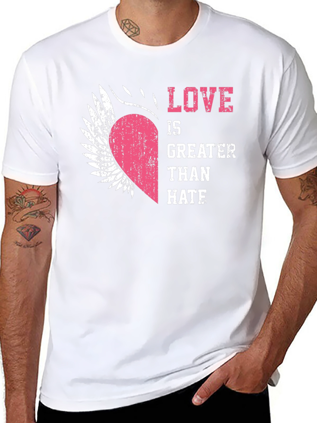 Black Love is Greater Than Hate Graphic T-Shirt view 8