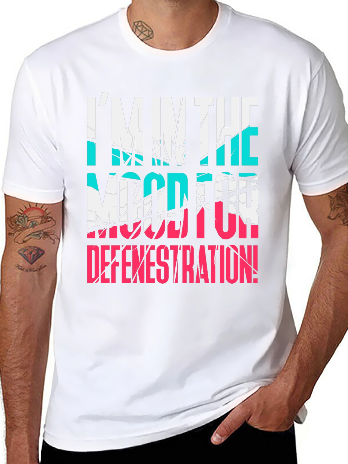 Black Defenestration Humor Tee view 8