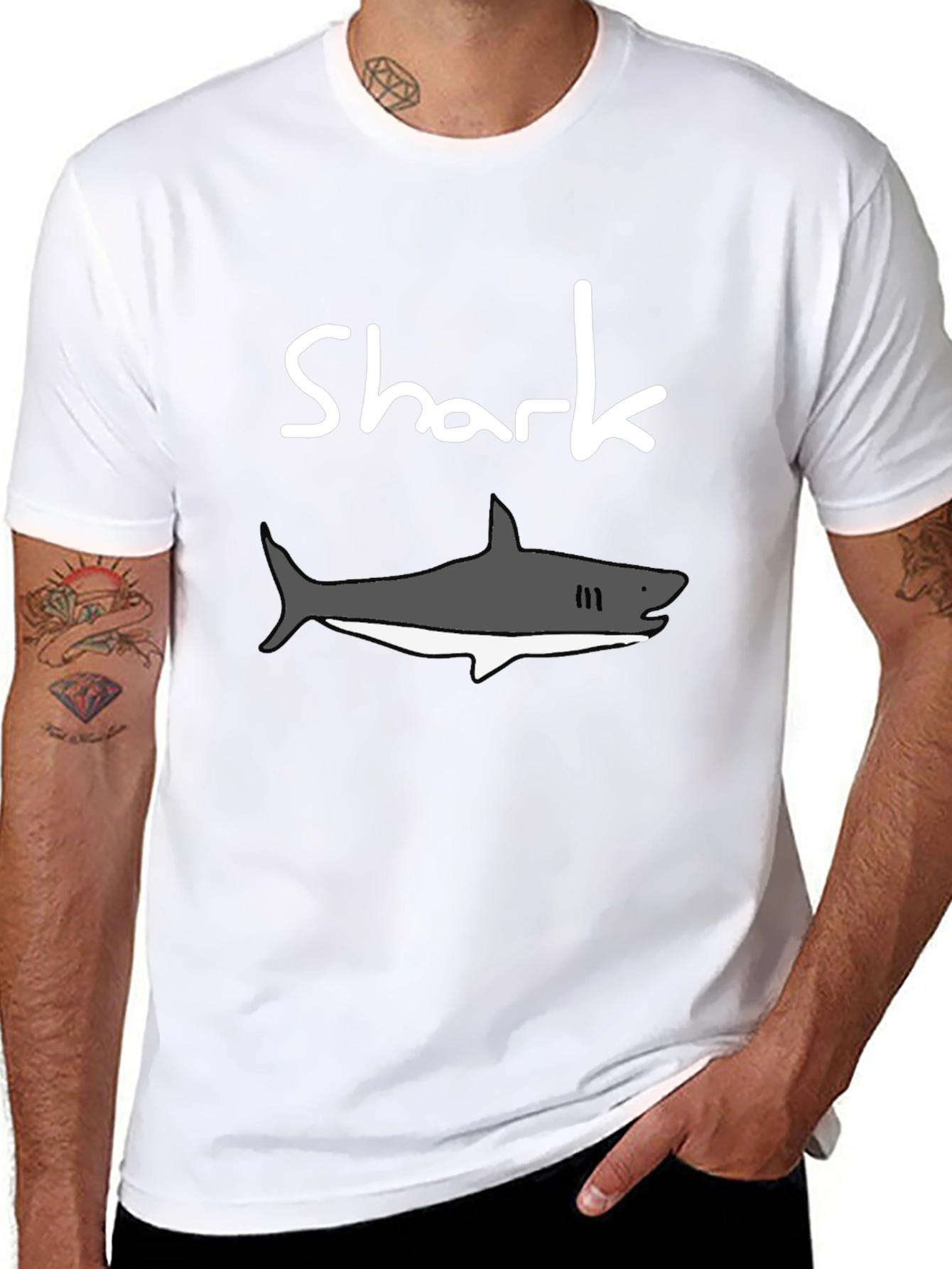 Black Shark Graphic T-Shirt - Casual Comfort Tee view 8