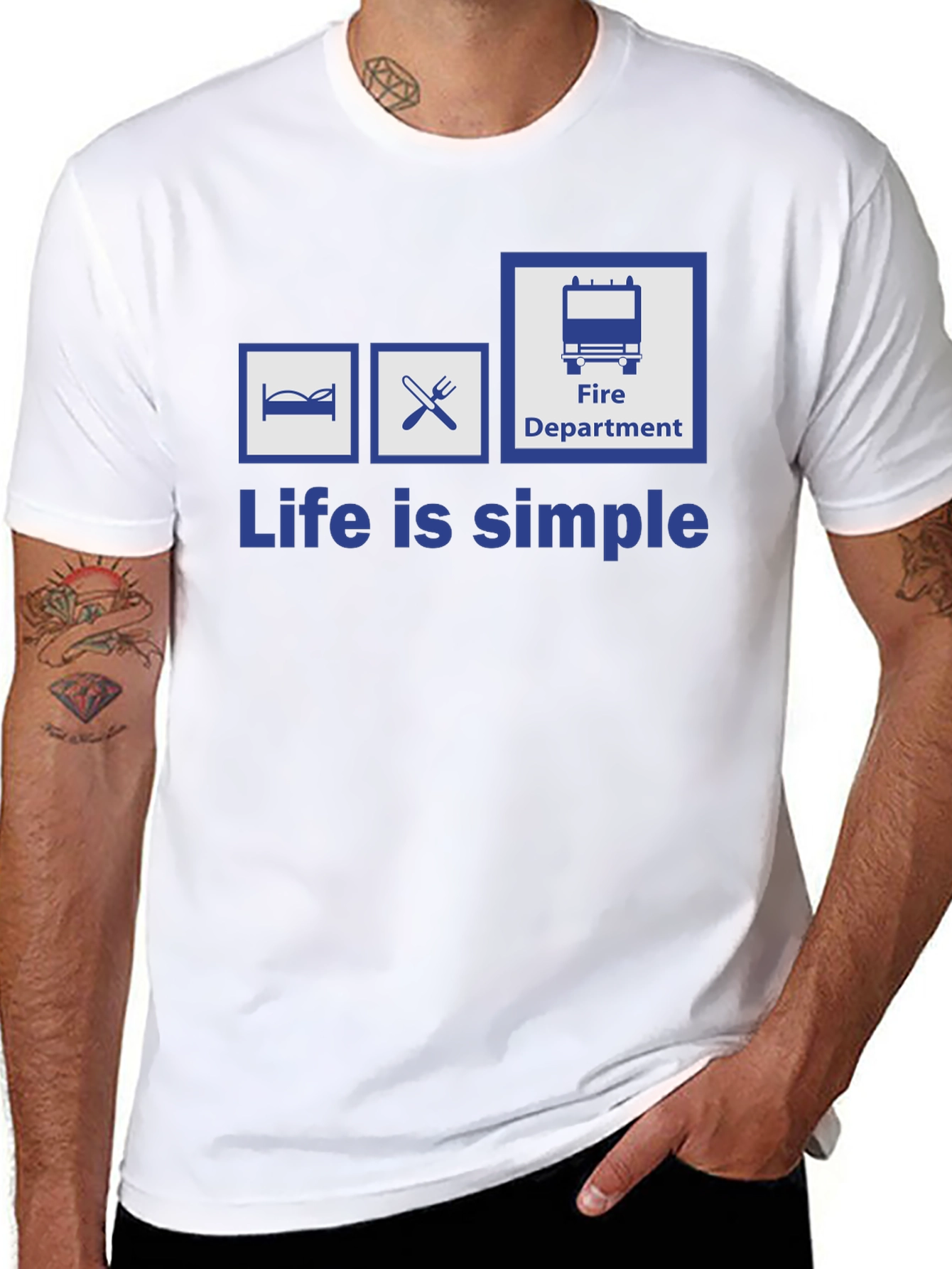 Black Life is Simple Firefighter T-Shirt view 8