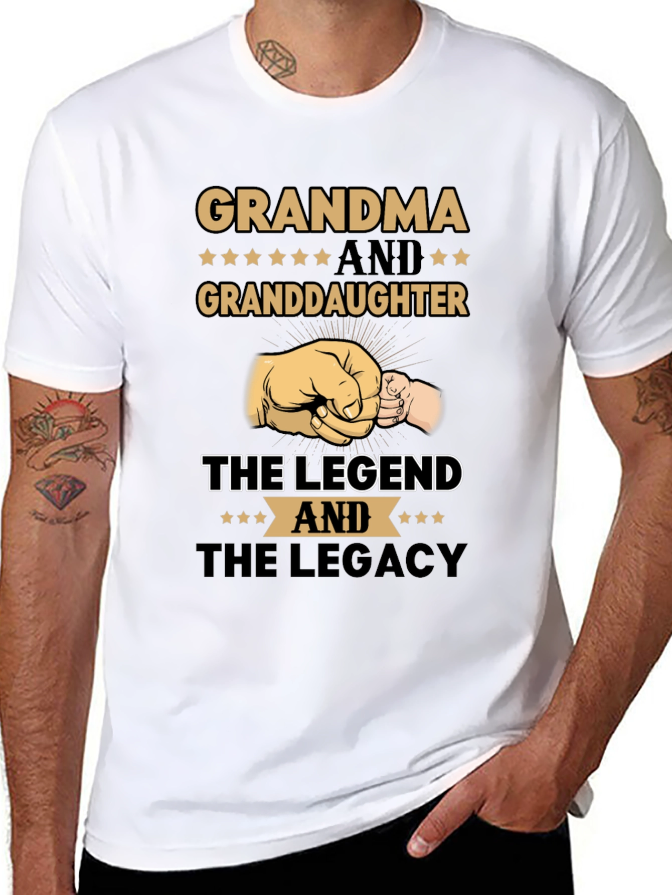 Black Grandma & Granddaughter Legend Legacy T-Shirt view 8