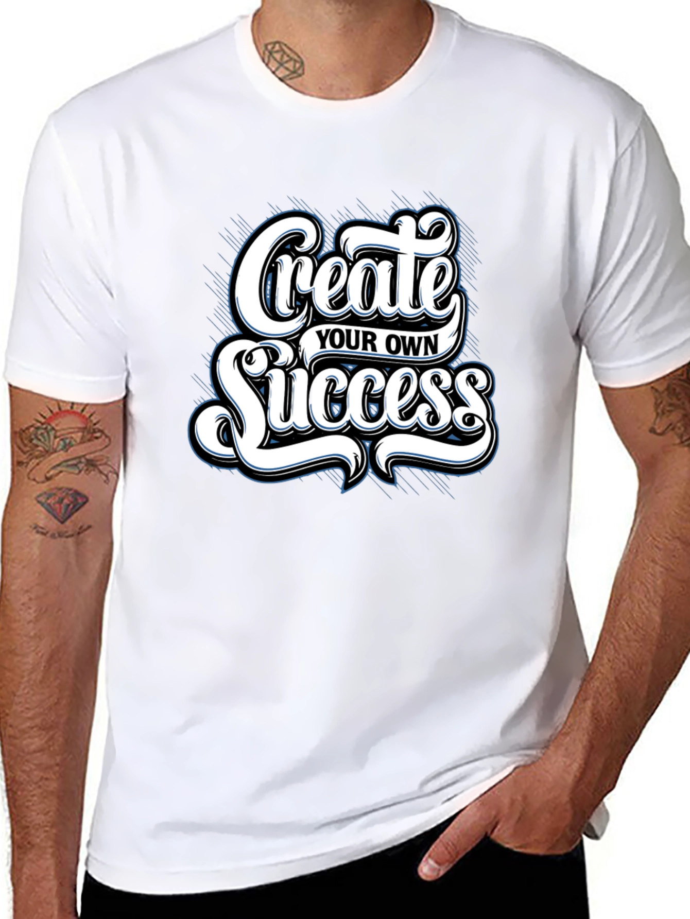 Black Create Your Own Success Graphic Tee view 8