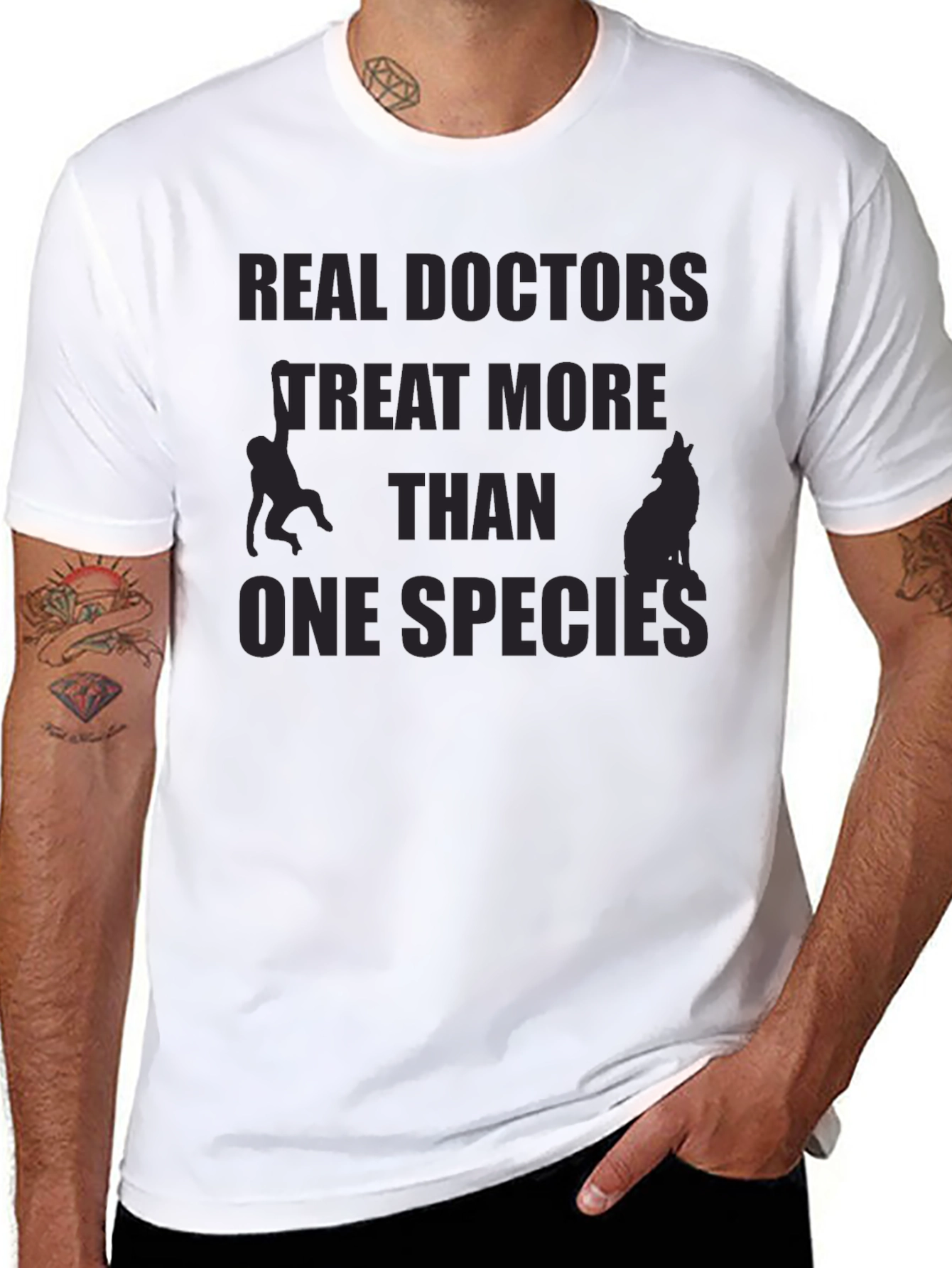 Black Real Doctors Treat More Than One Species T-Shirt view 8
