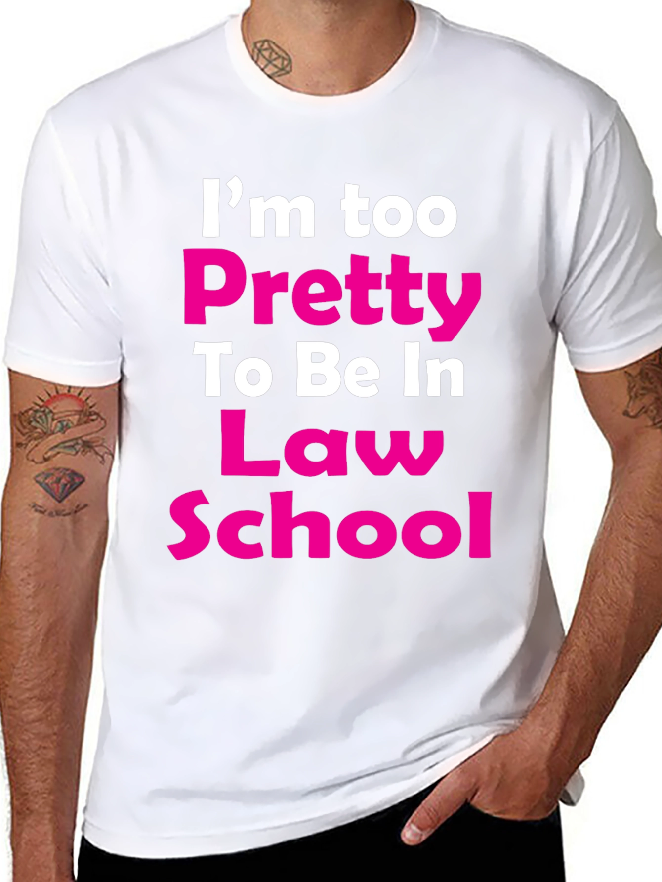 Black I'm Too Pretty Law School T-Shirt view 8