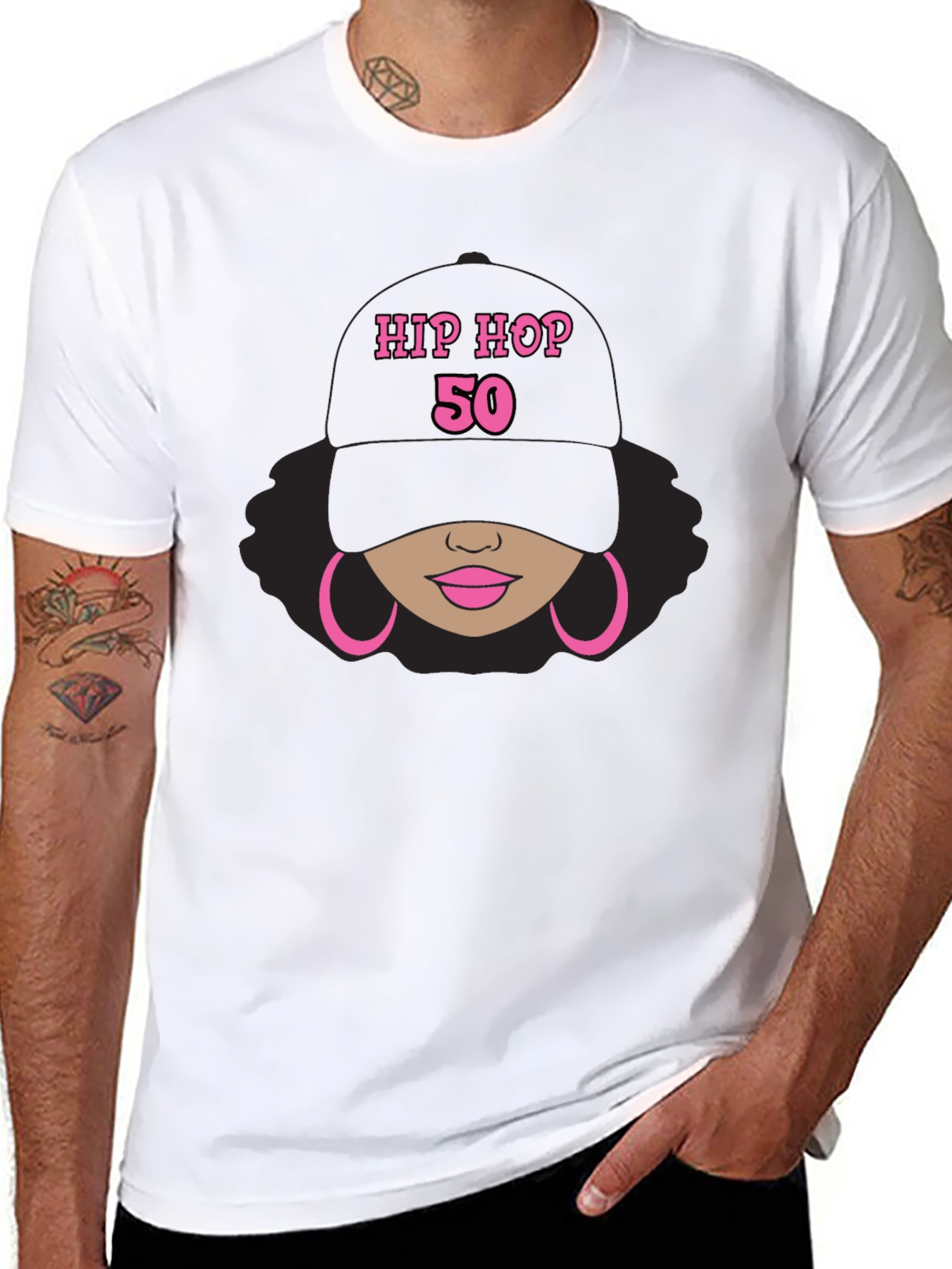 Hip Hop 50th Birthday Graphic T-Shirt - 8