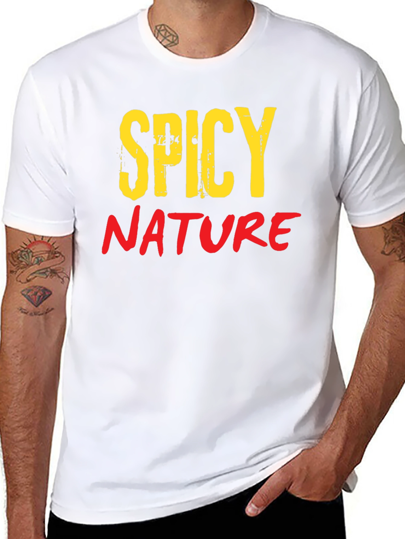 Black Spicy Nature Black Graphic Tee view 8