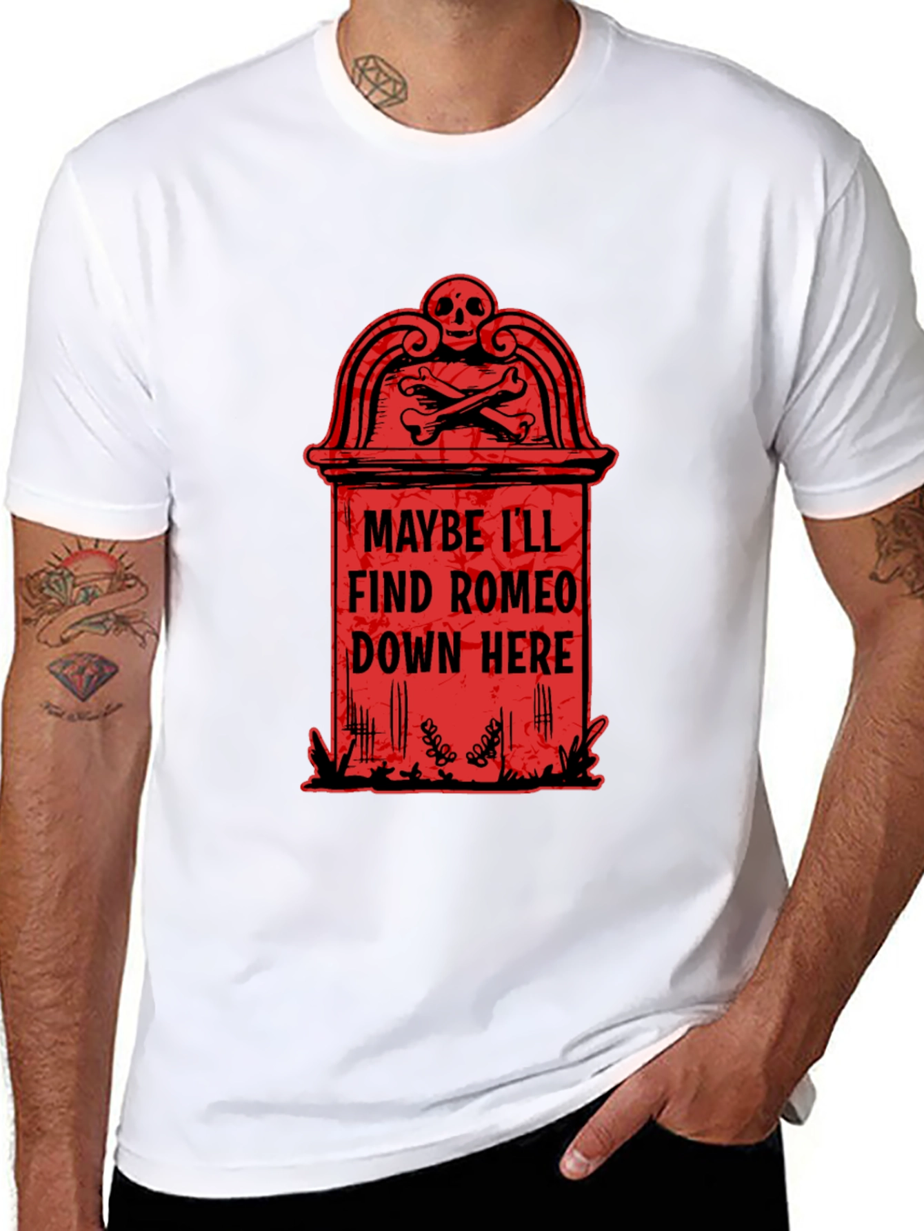 Black Romeo Tombstone Graphic T-Shirt view 8
