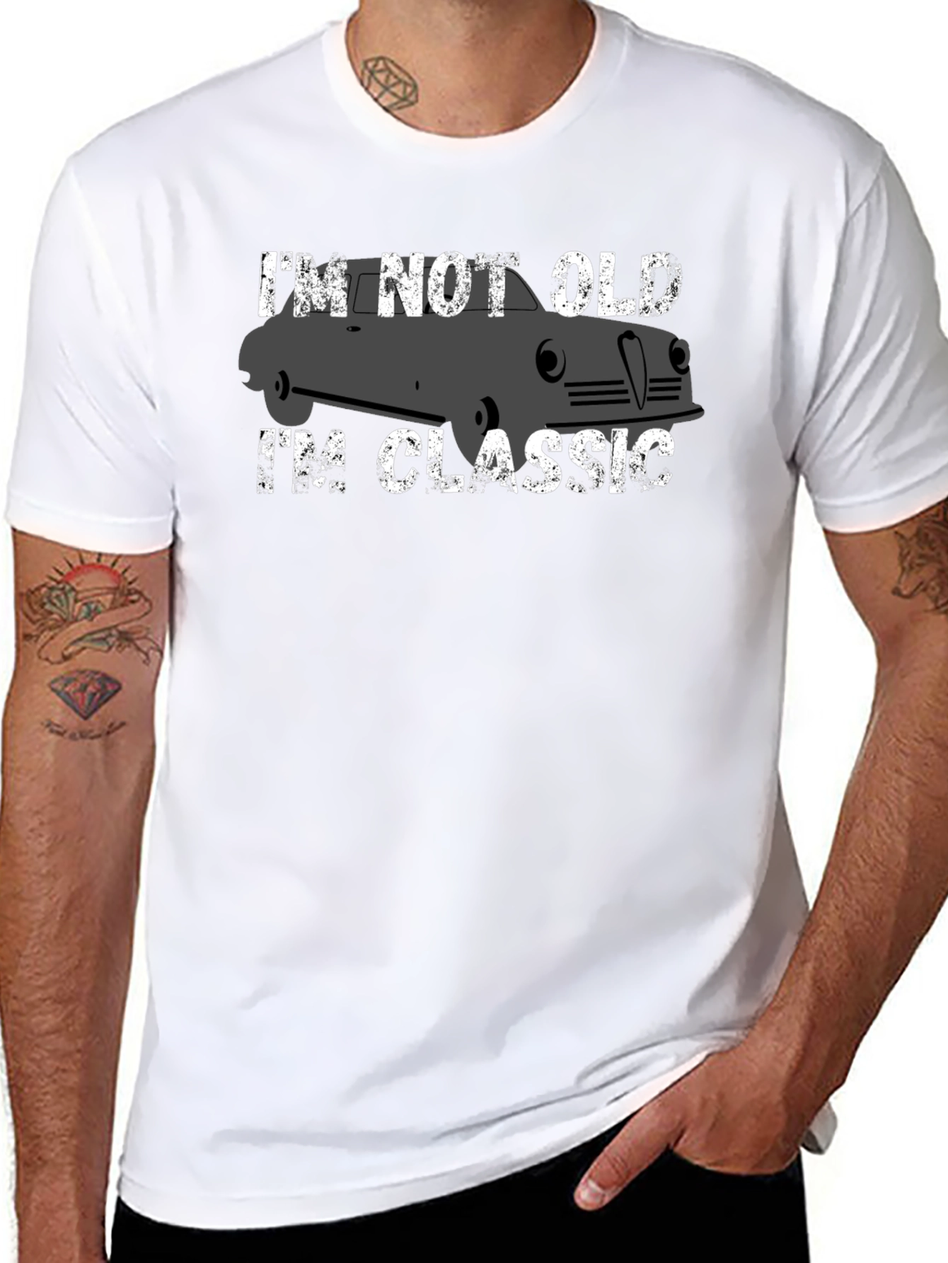 Black I'm Not Old I'm Classic Car T-Shirt view 8