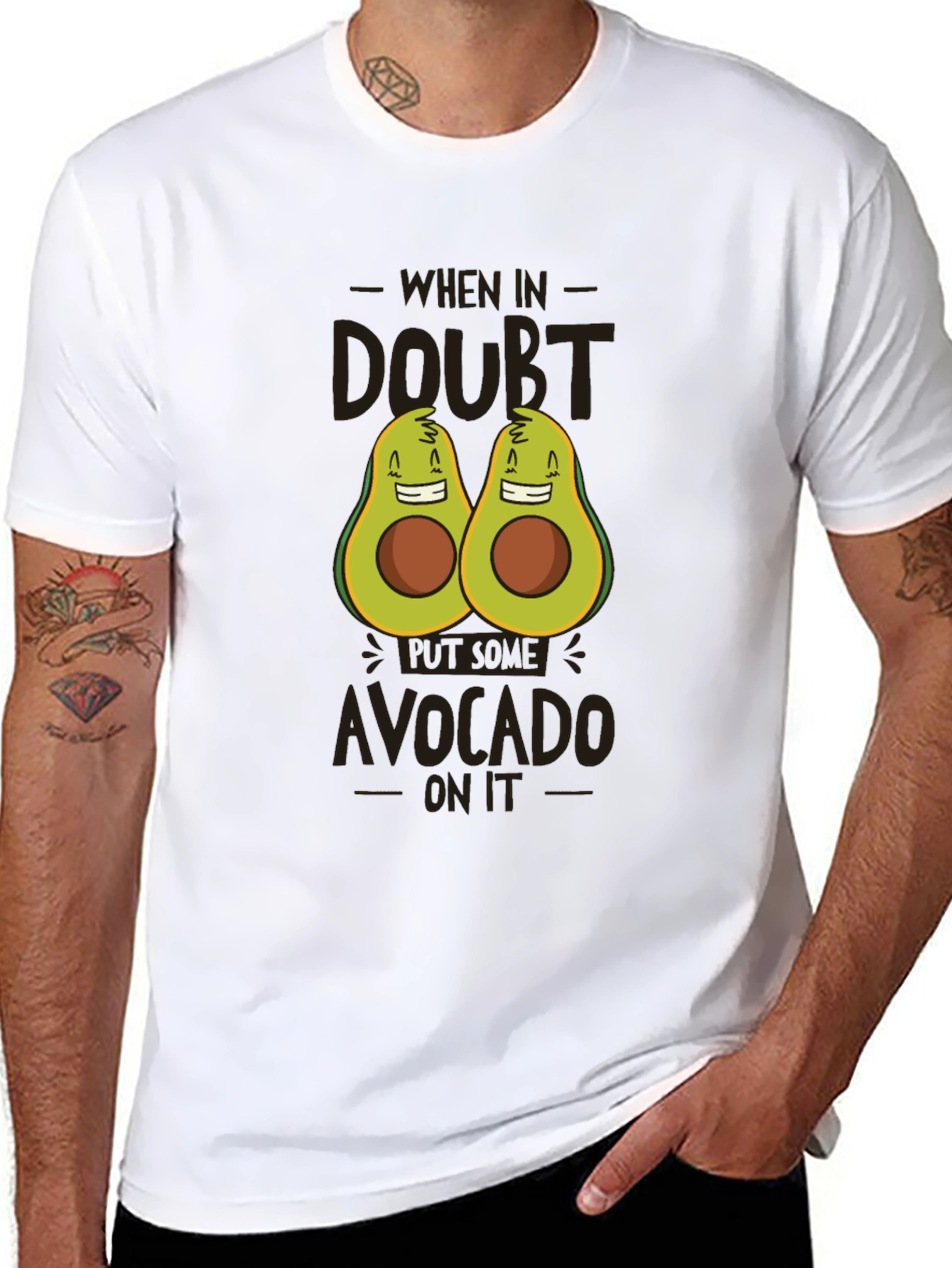 Black Avocado Graphic Print Tee - When in Doubt, Avocado On It view 8