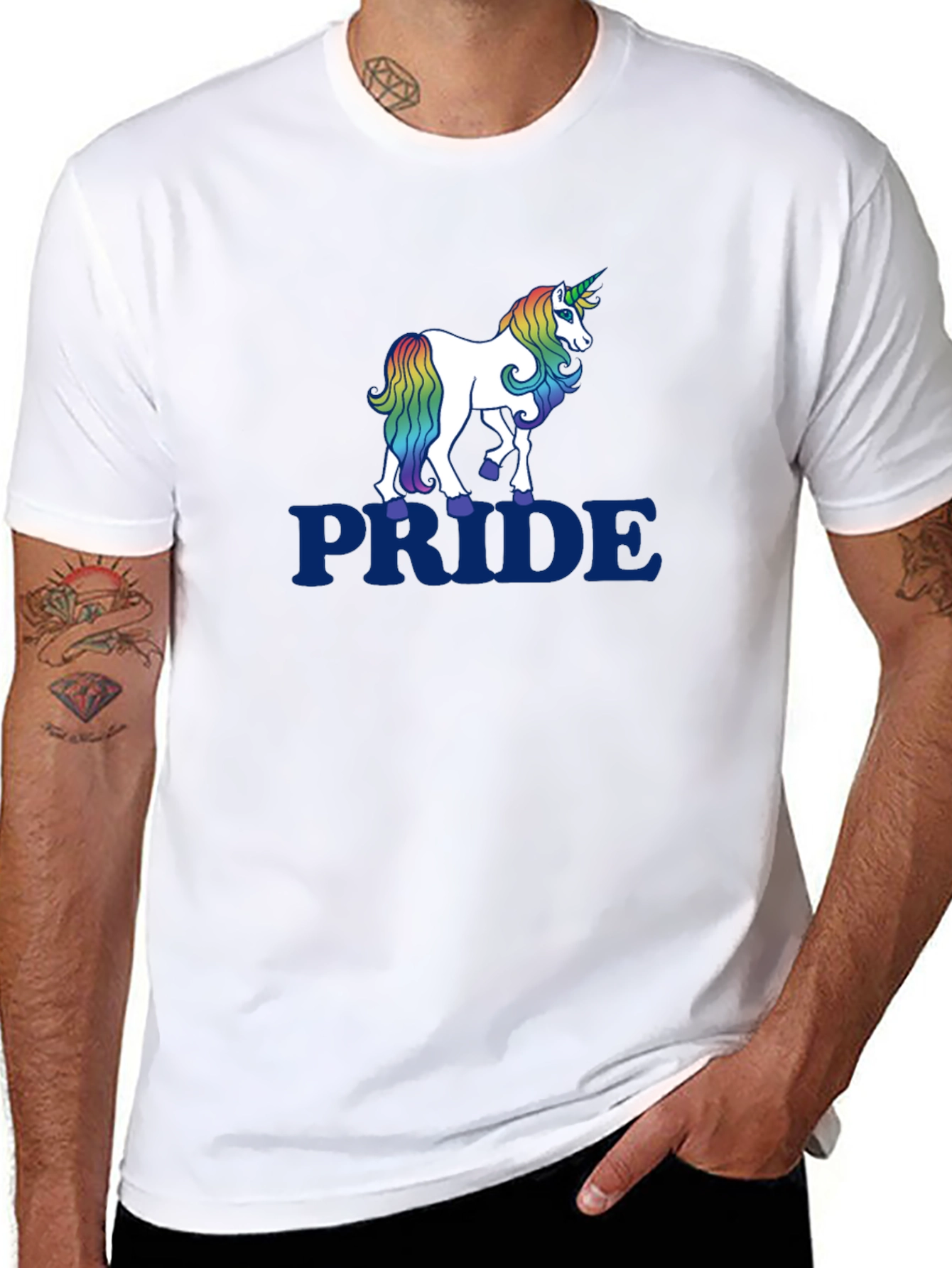 Black Pride Unicorn Graphic Tee - Black T-Shirt view 8