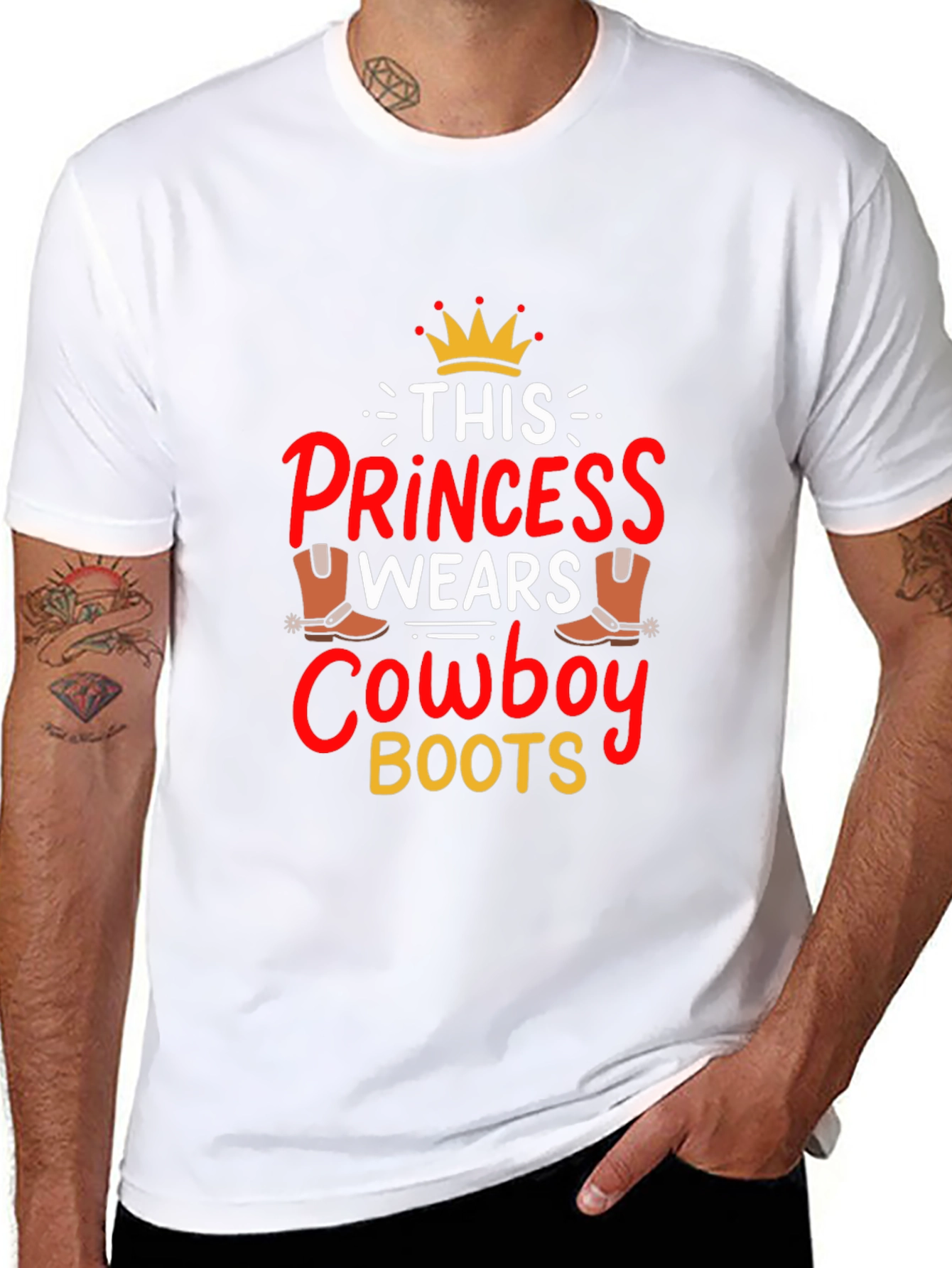 Princess Cowboy Boots Graphic Tee - 8