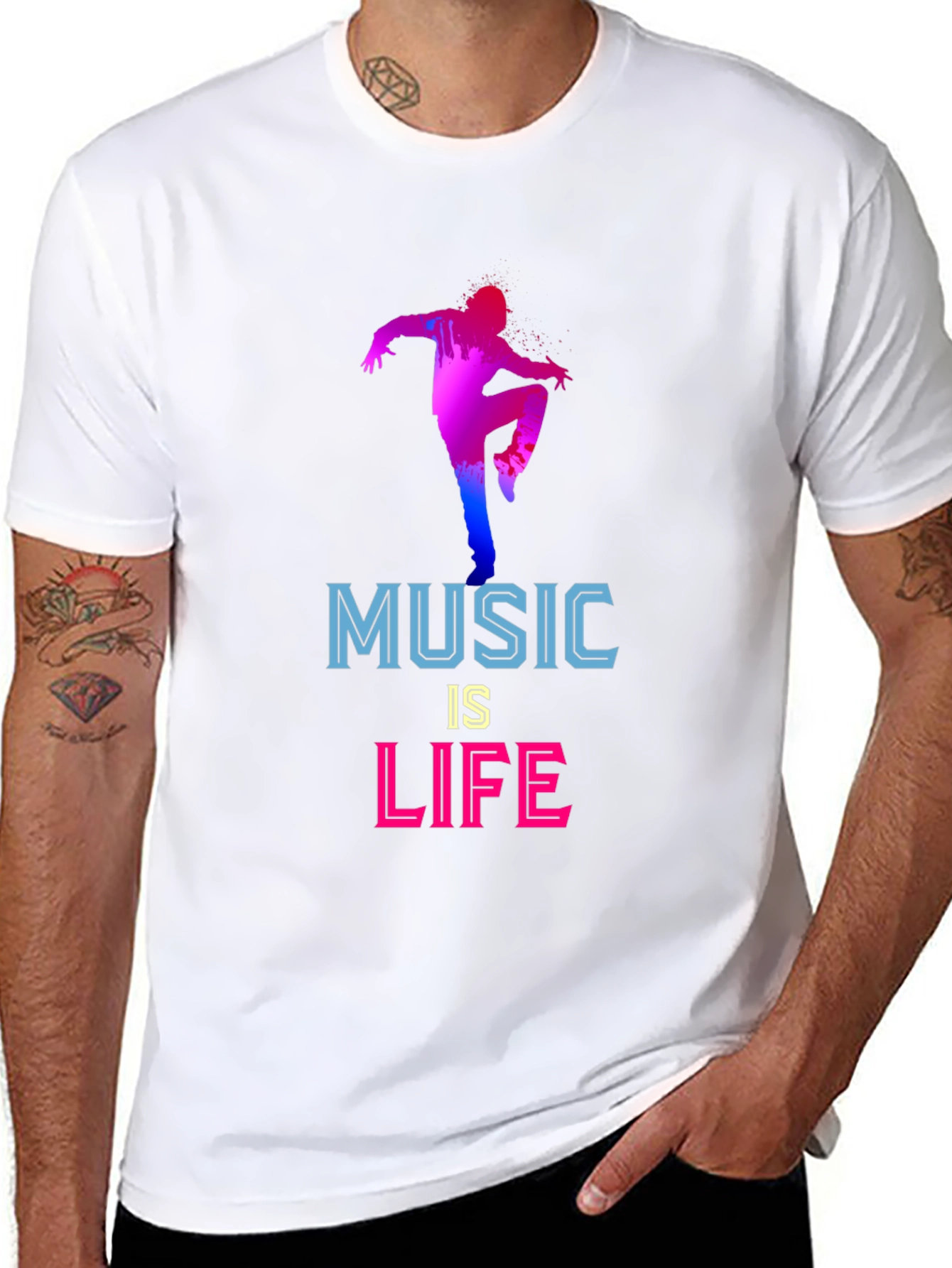 Black Music is Life Graphic T-Shirt view 8