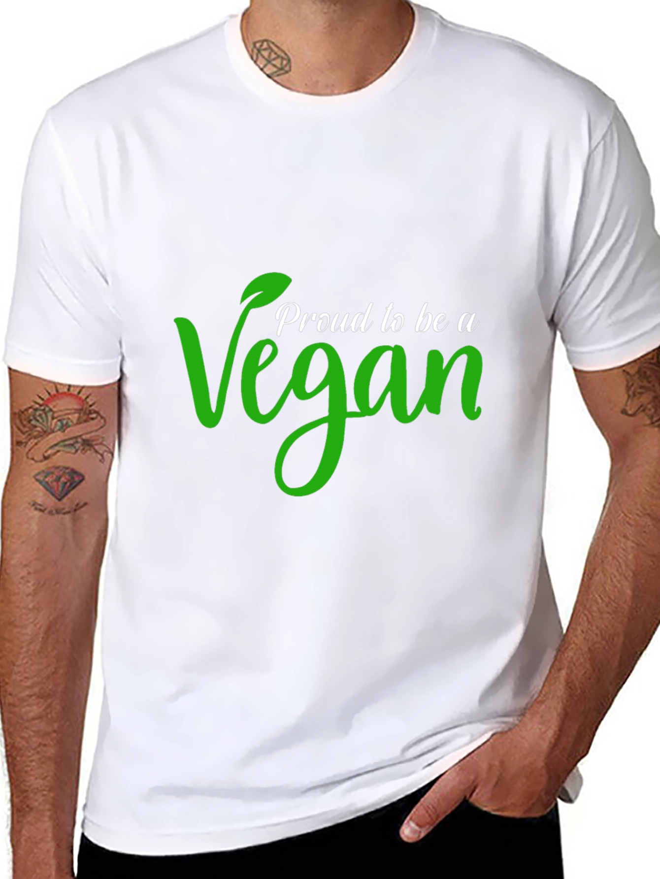 Black Proud Vegan Black T-Shirt view 8