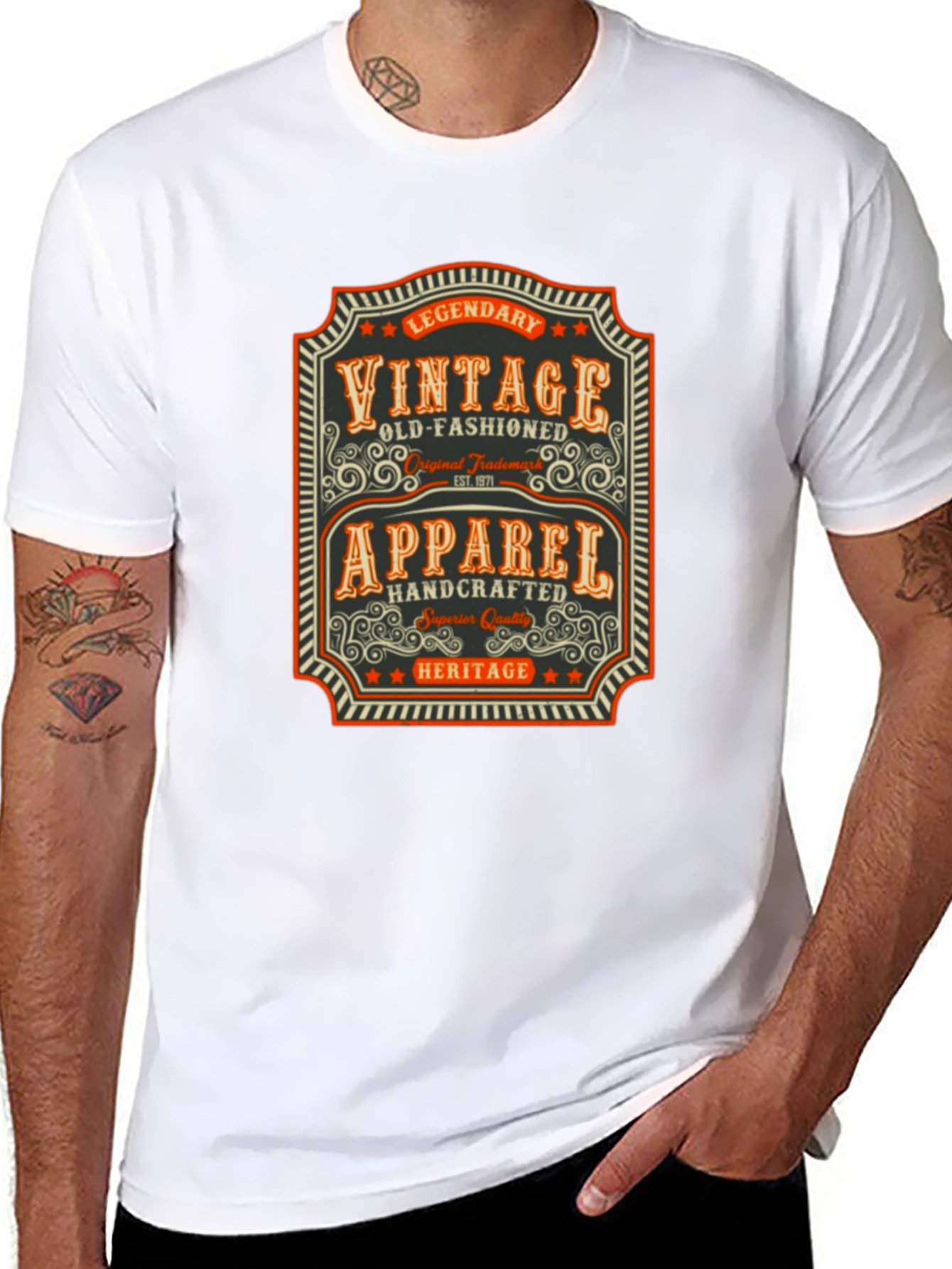 Black Vintage Apparel T-Shirt: Legendary Handcrafted Design view 8