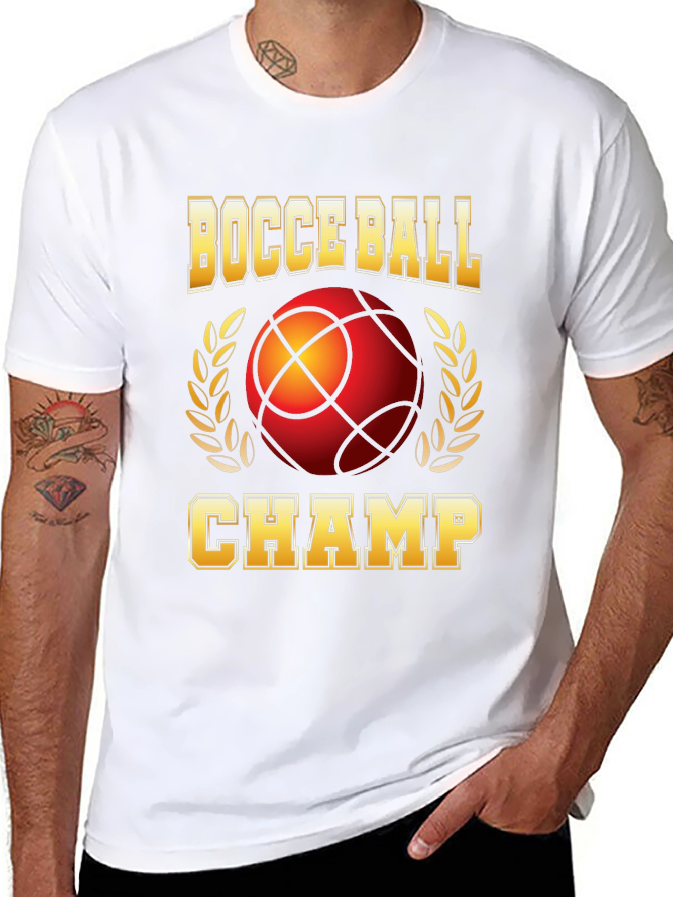 Black Bocce Ball Champ T-Shirt view 8